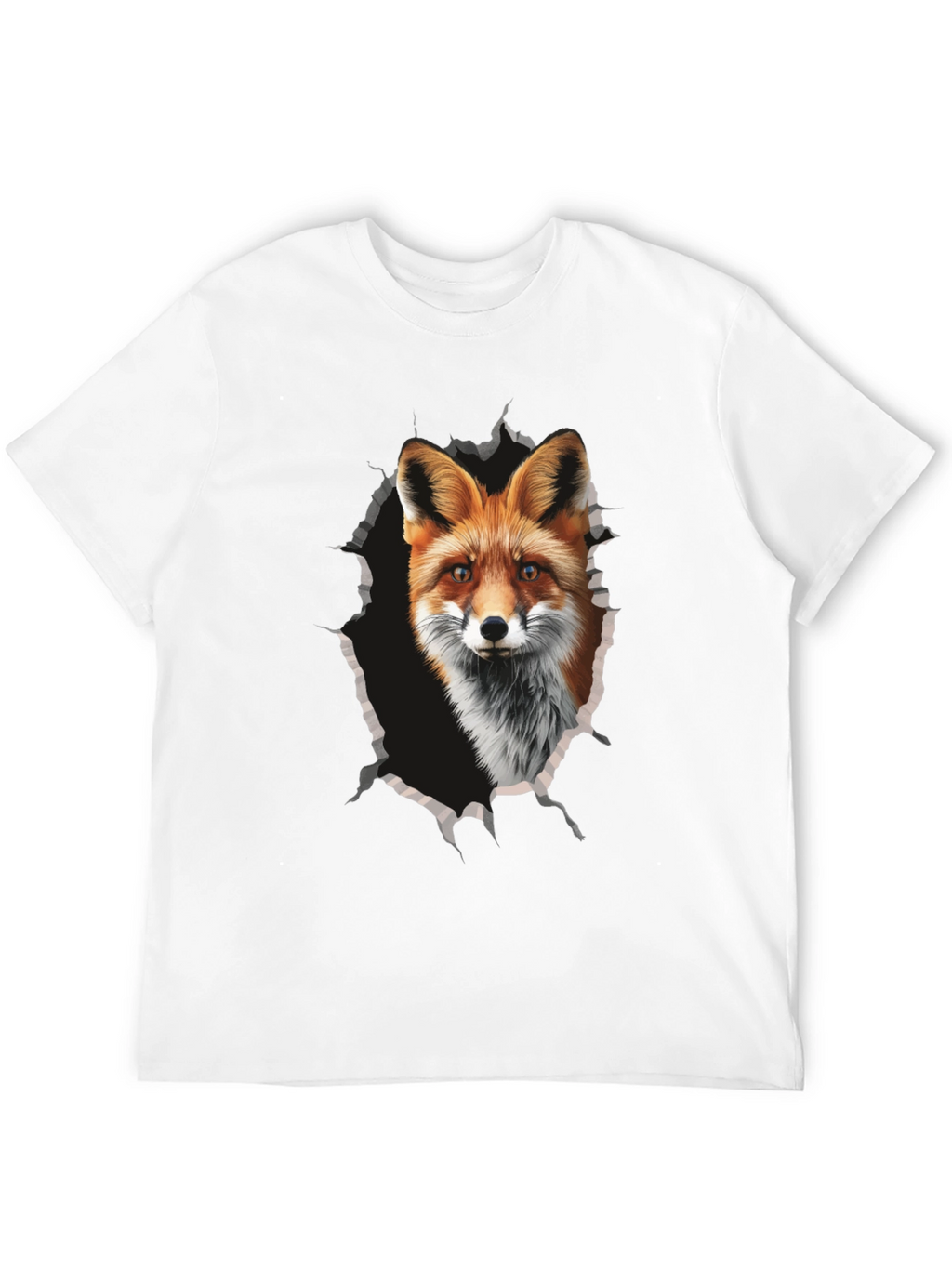 Fox Graphic Print Tee - Mens Black T-Shirt