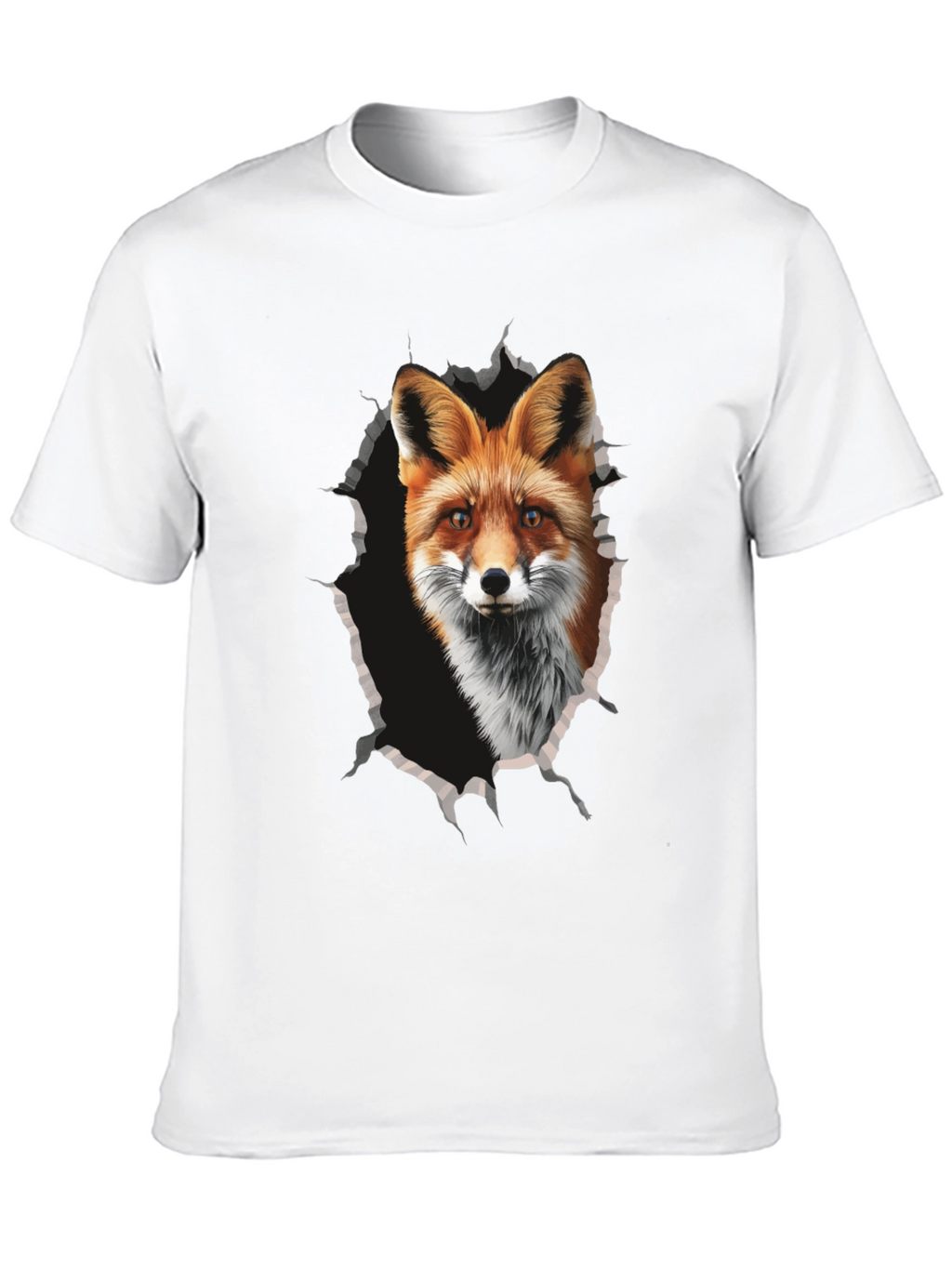 Fox Graphic Print Tee - Mens Black T-Shirt