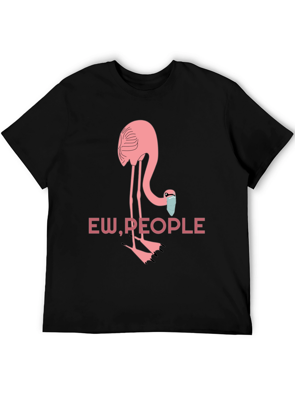 Ew People Flamingo Graphic Tee - Black
