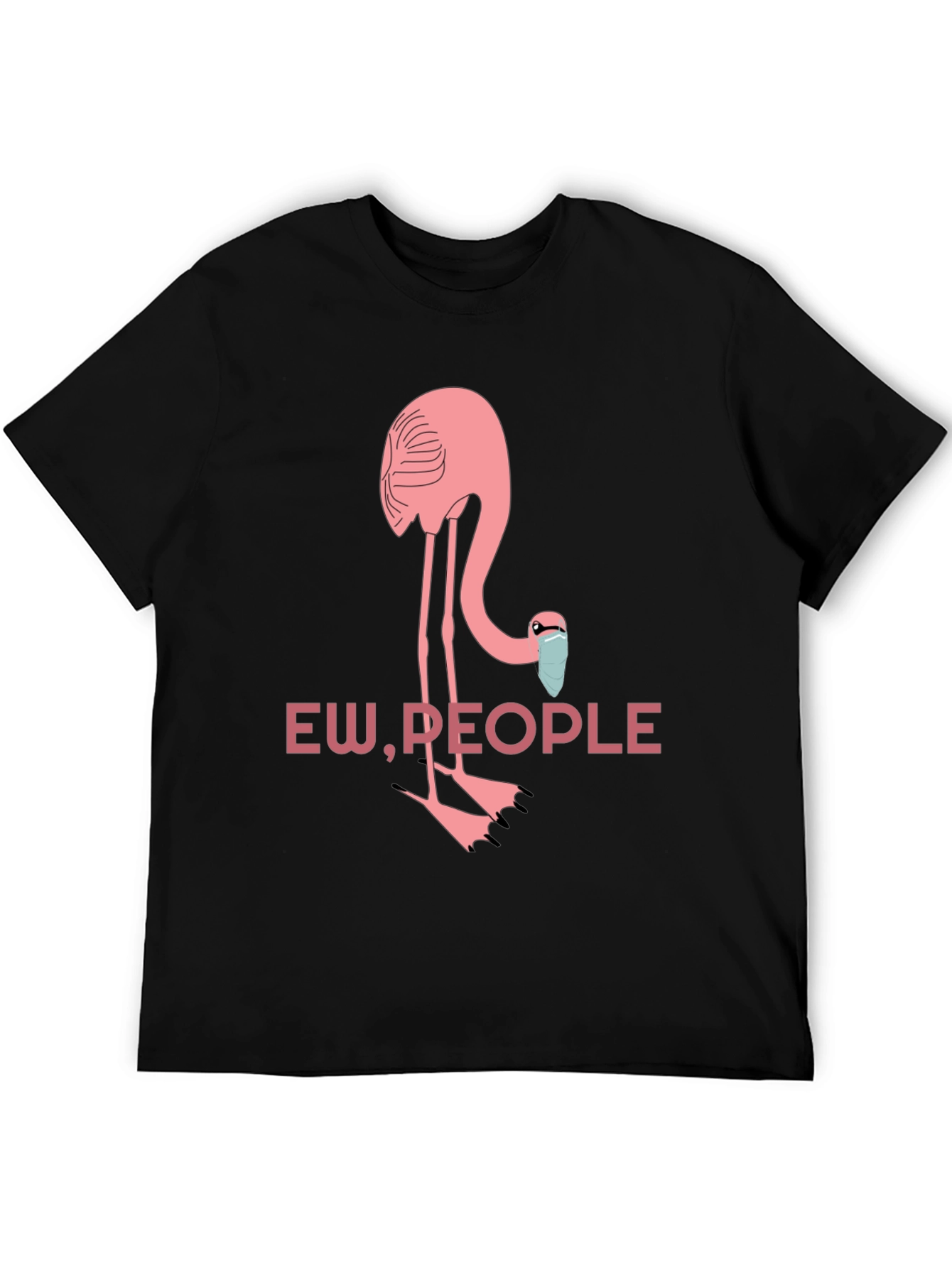 Ew People Flamingo Graphic Tee - Black