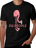 Ew People Flamingo Graphic Tee - Black