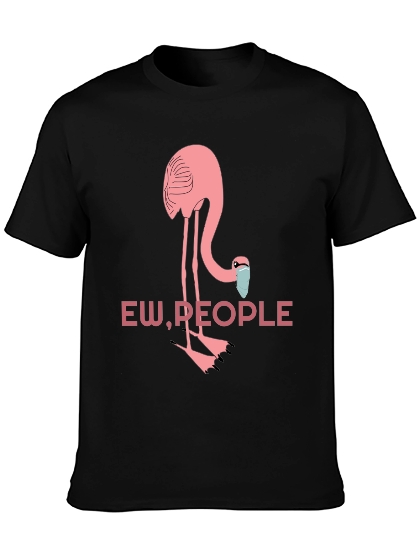 Ew People Flamingo Graphic Tee - Black