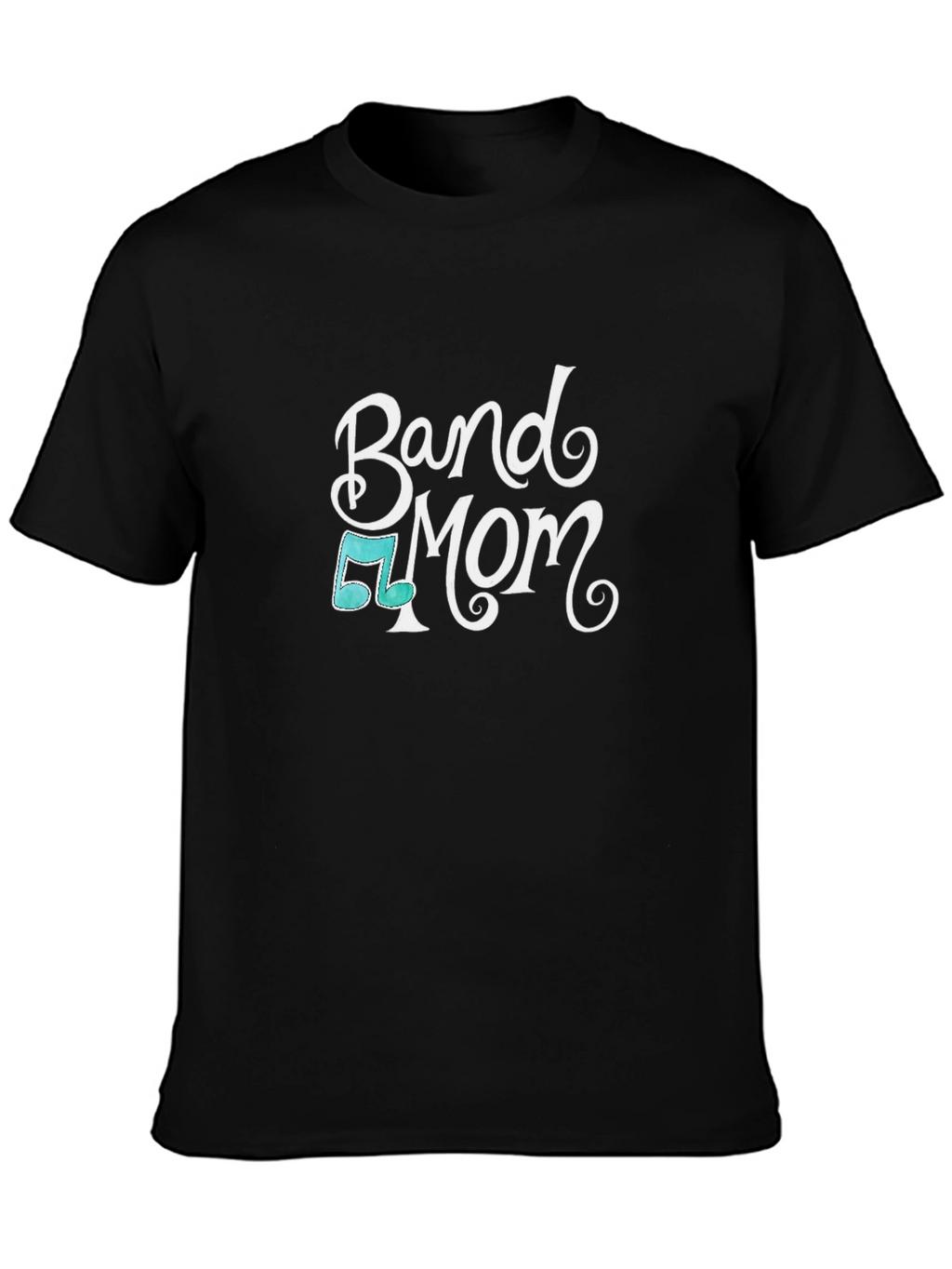 Band Mom T-Shirt - Black Music Note Graphic