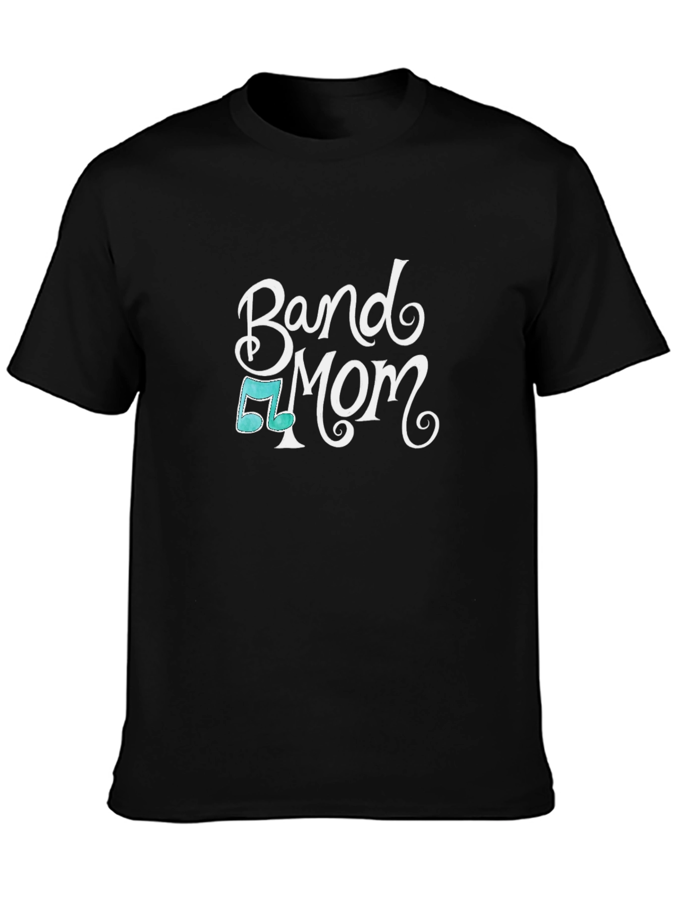 Band Mom T-Shirt - Black Music Note Graphic