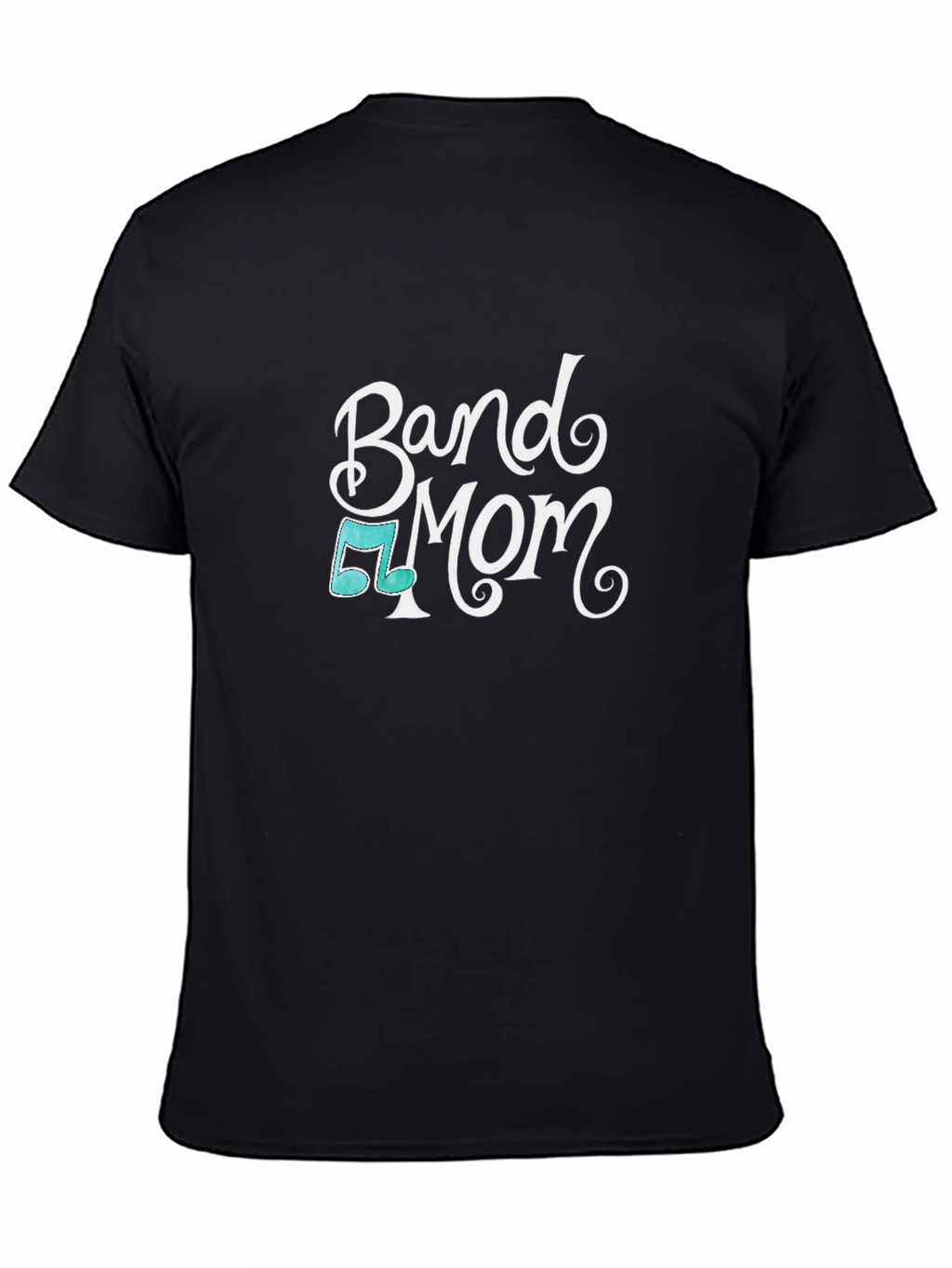Band Mom T-Shirt - Black Music Note Graphic