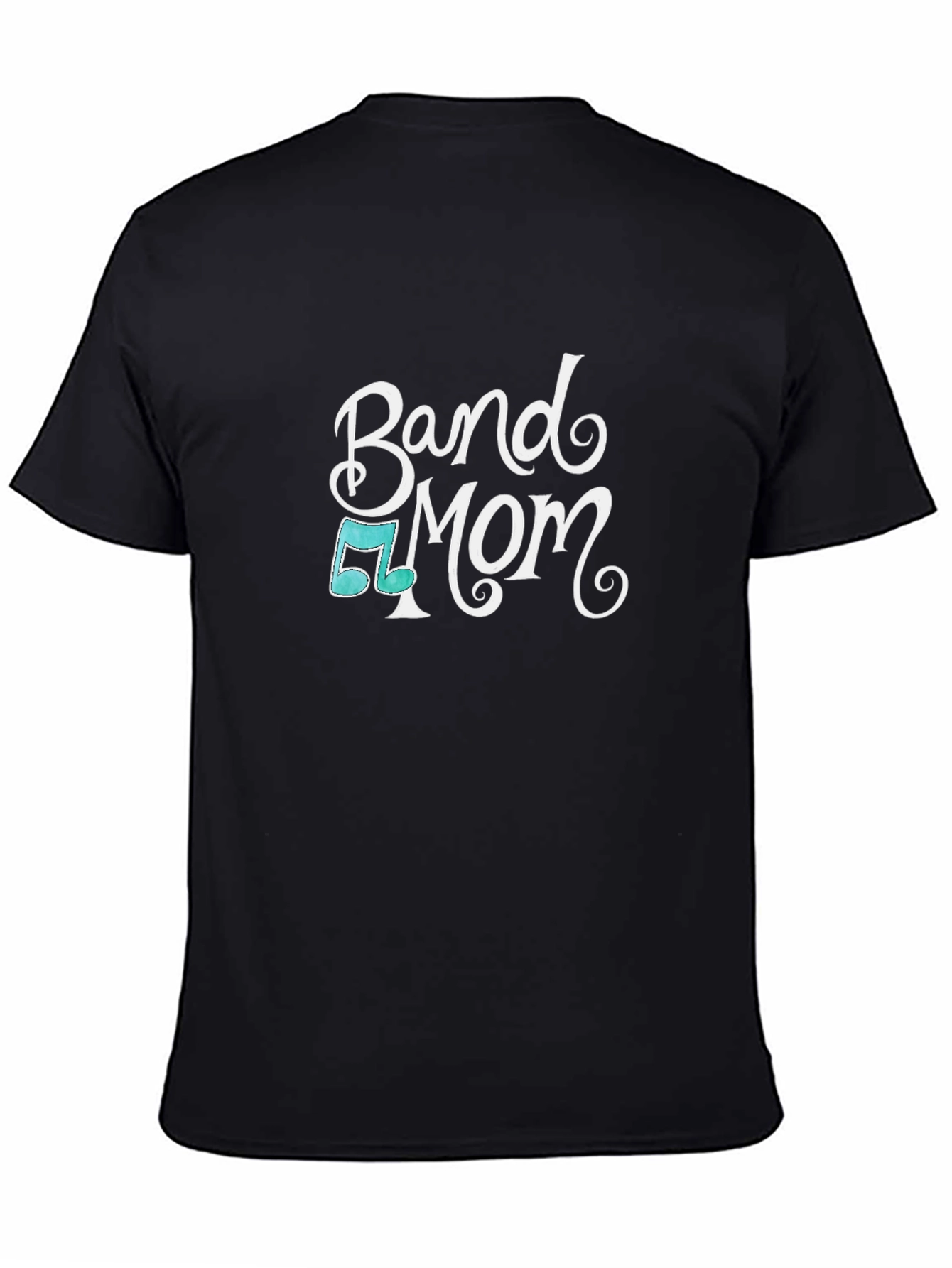Band Mom T-Shirt - Black Music Note Graphic