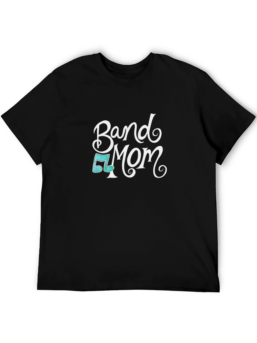 Band Mom T-Shirt - Black Music Note Graphic