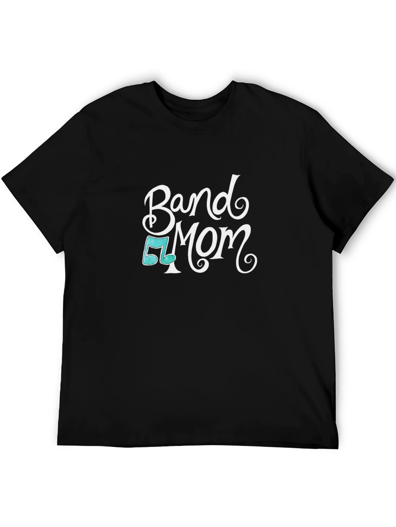 Band Mom T-Shirt - Black Music Note Graphic