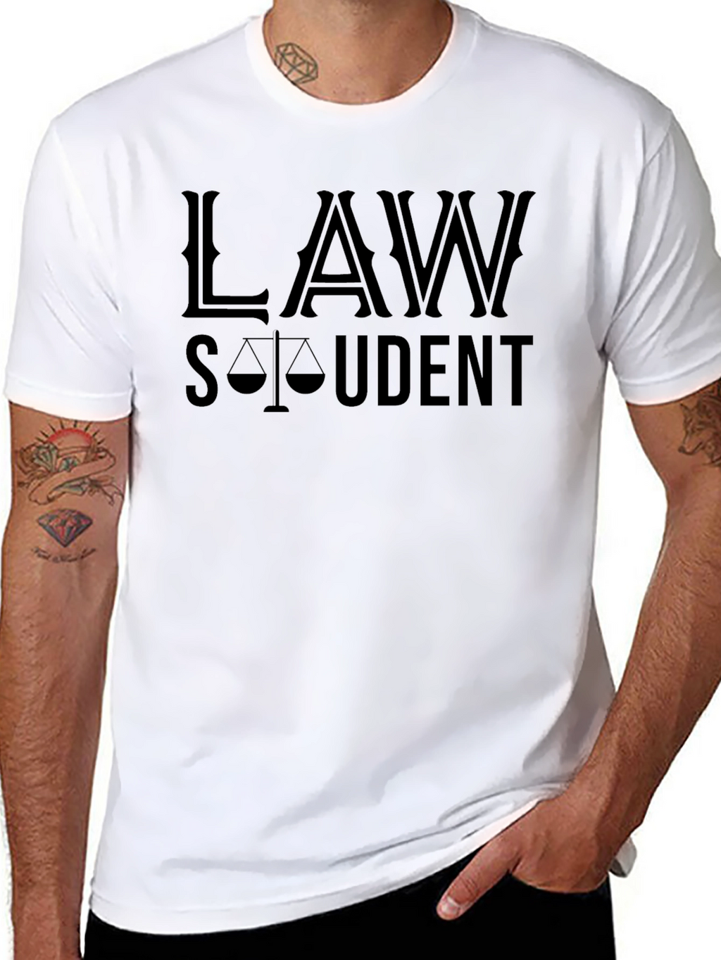 Law Student T-Shirt - Black Tee