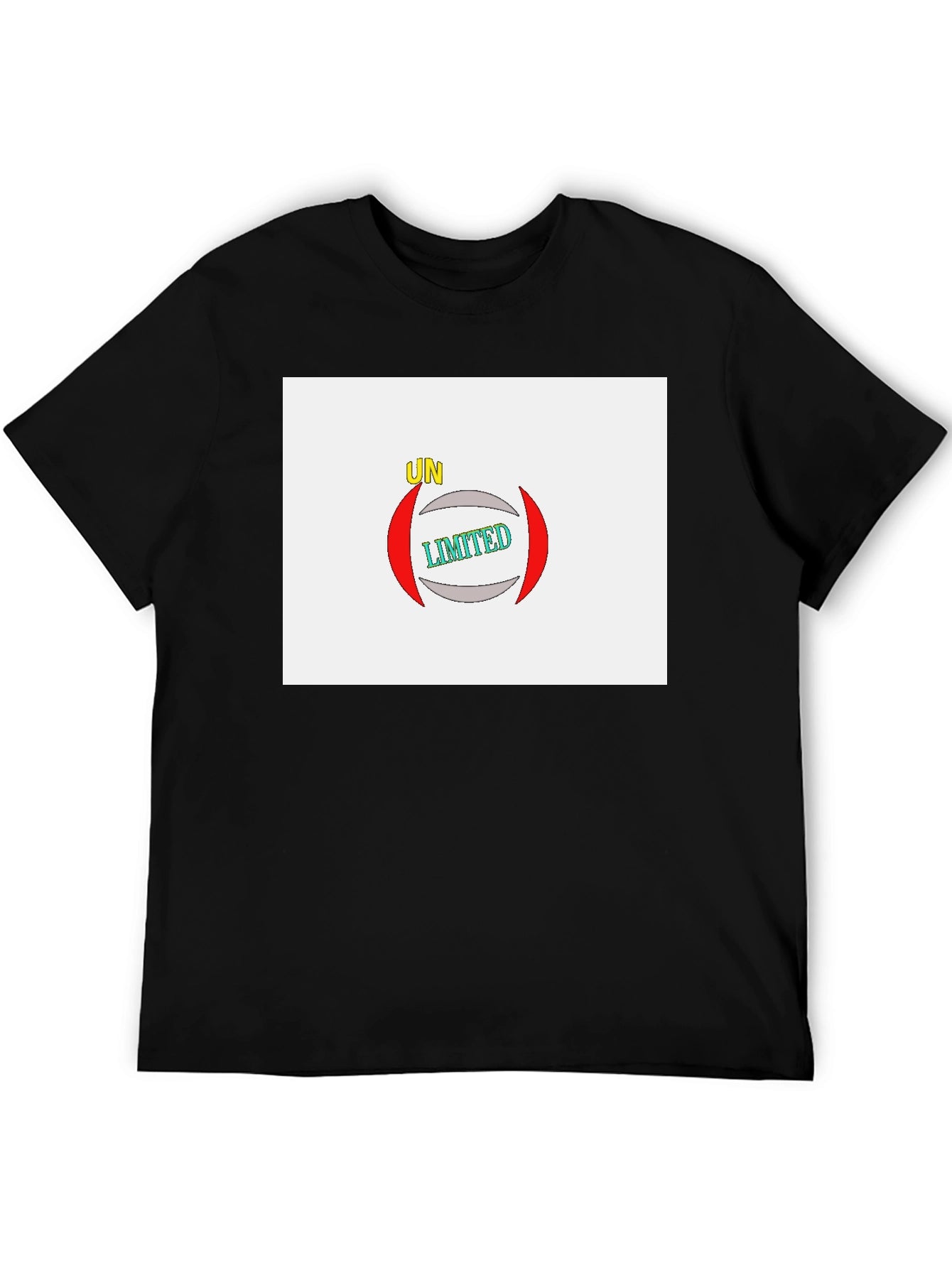 Unlimited Graphic Print Black T-Shirt
