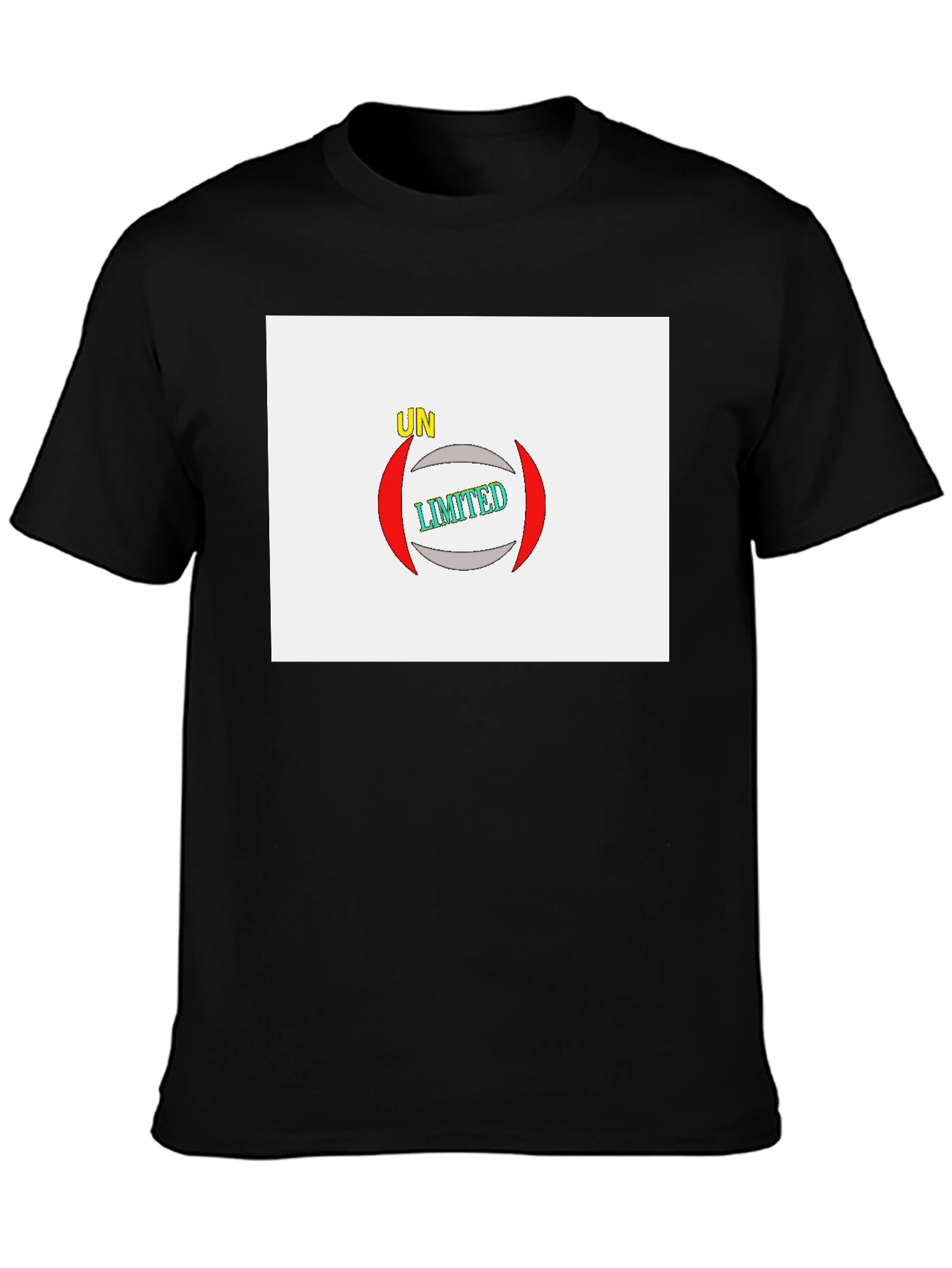 Unlimited Graphic Print Black T-Shirt