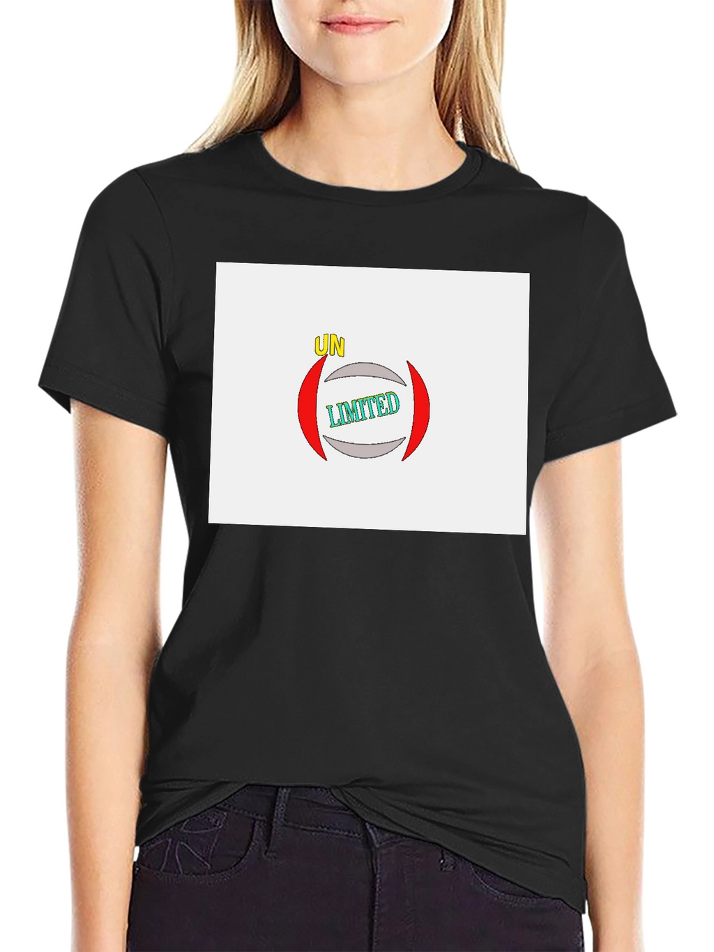 Unlimited Graphic Print Black T-Shirt