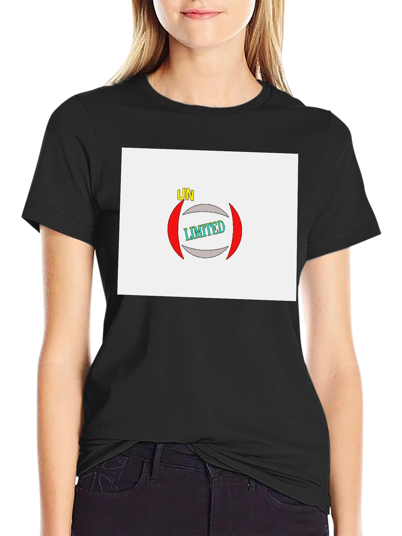 Unlimited Graphic Print Black T-Shirt