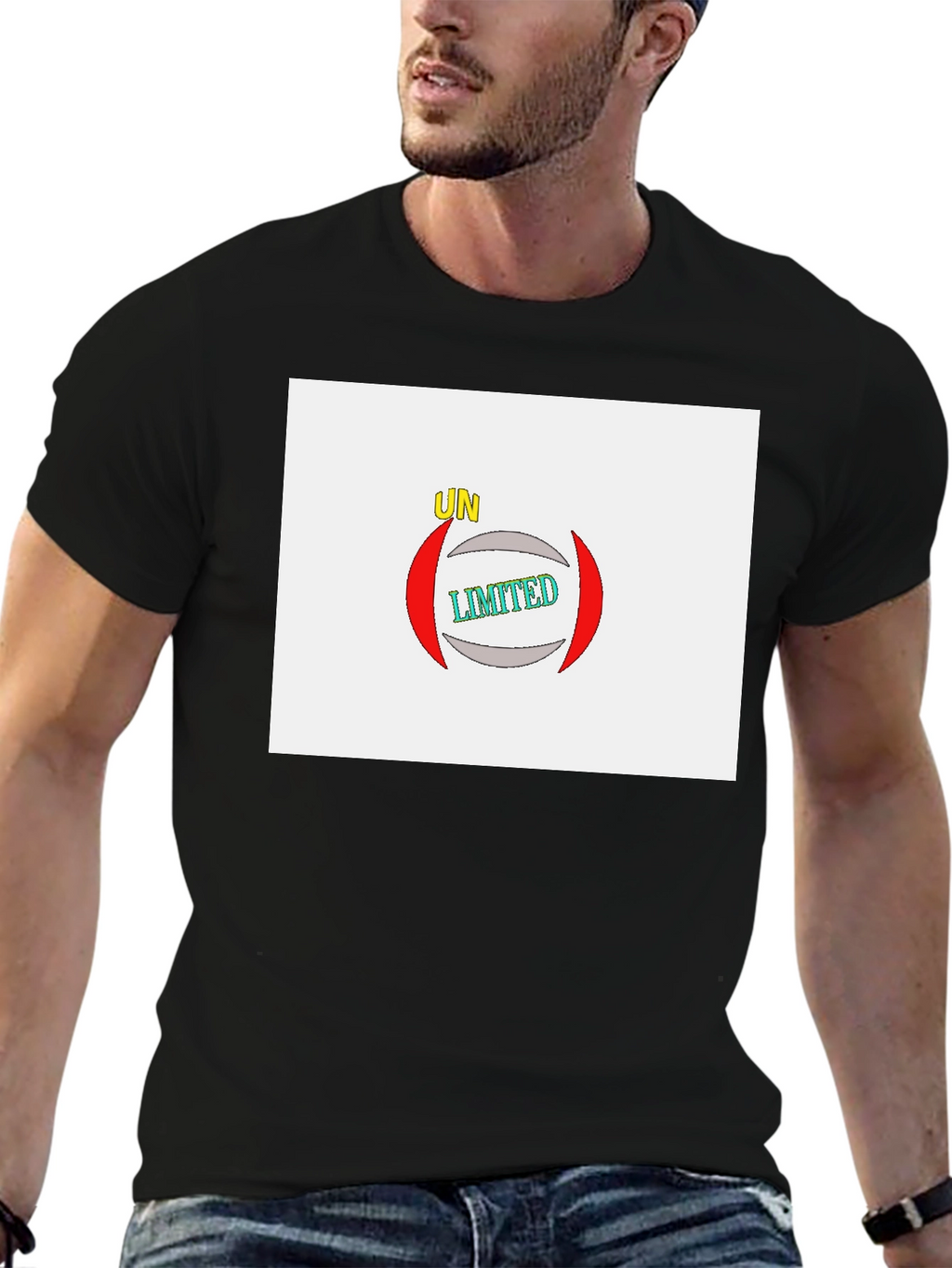 Unlimited Graphic Print Black T-Shirt
