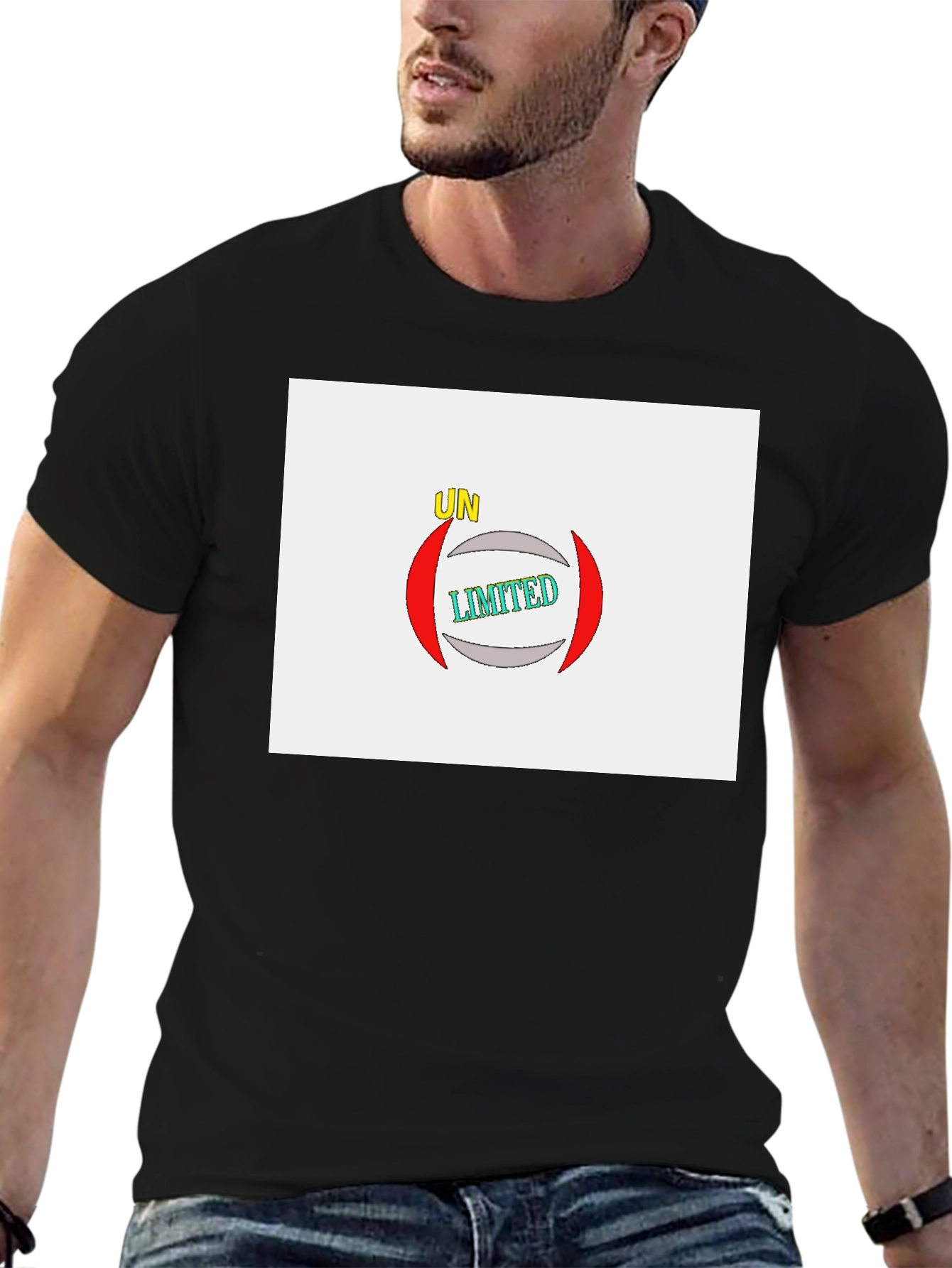 Unlimited Graphic Print Black T-Shirt