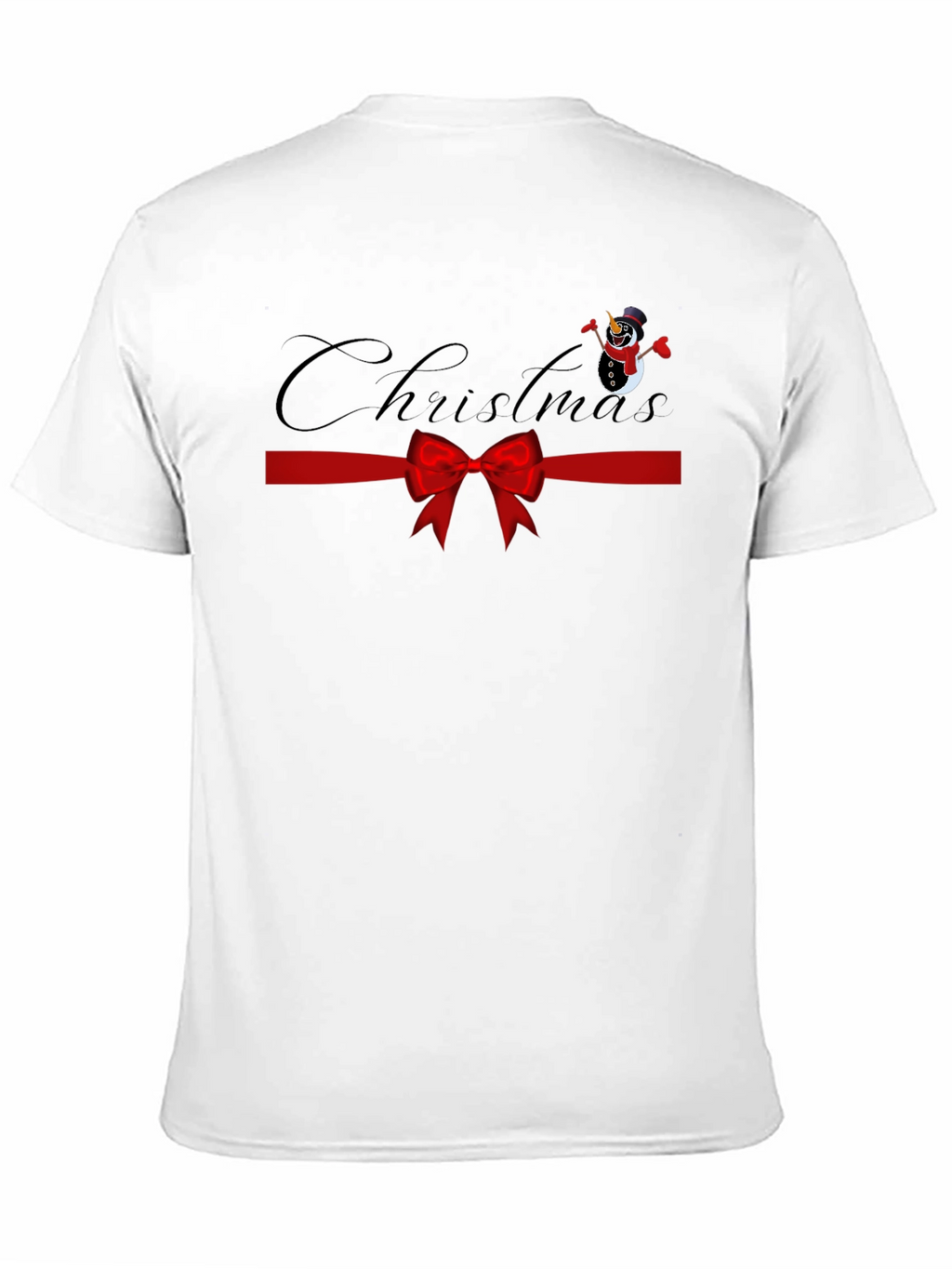 Christmas Snowman Bow Graphic Tee