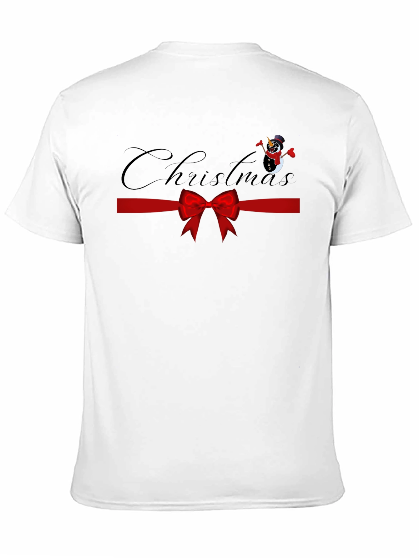 Christmas Snowman Bow Graphic Tee