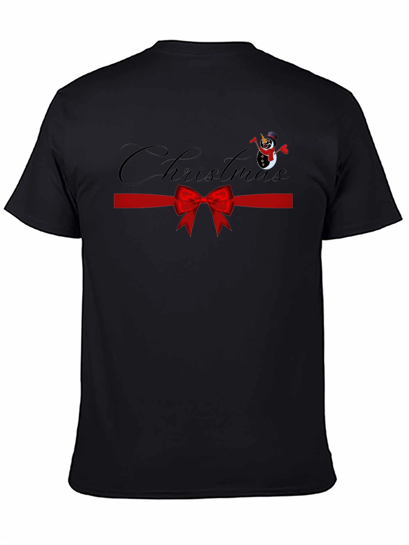 Christmas Snowman Bow Graphic Tee