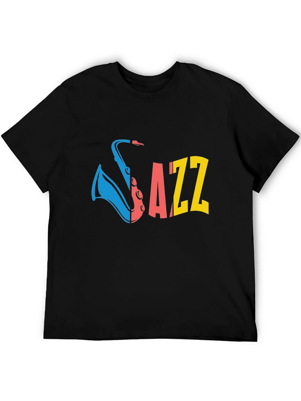 JAZZ Saxophone Graphic T-Shirt - Black