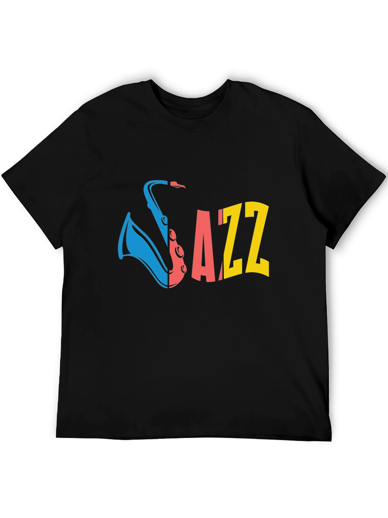 JAZZ Saxophone Graphic T-Shirt - Black