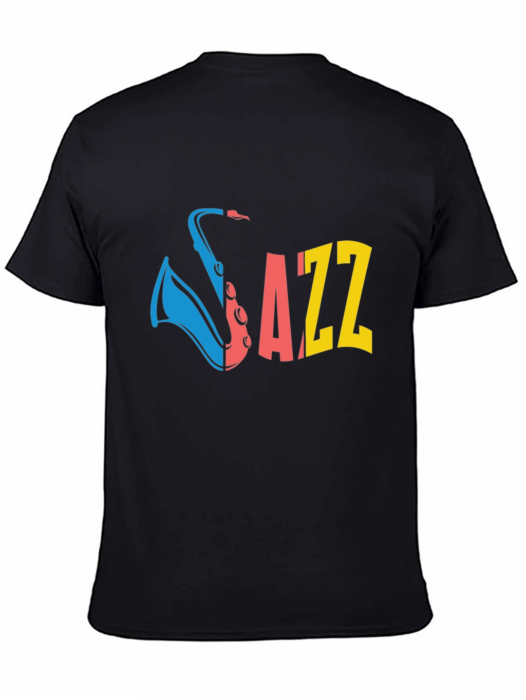 JAZZ Saxophone Graphic T-Shirt - Black