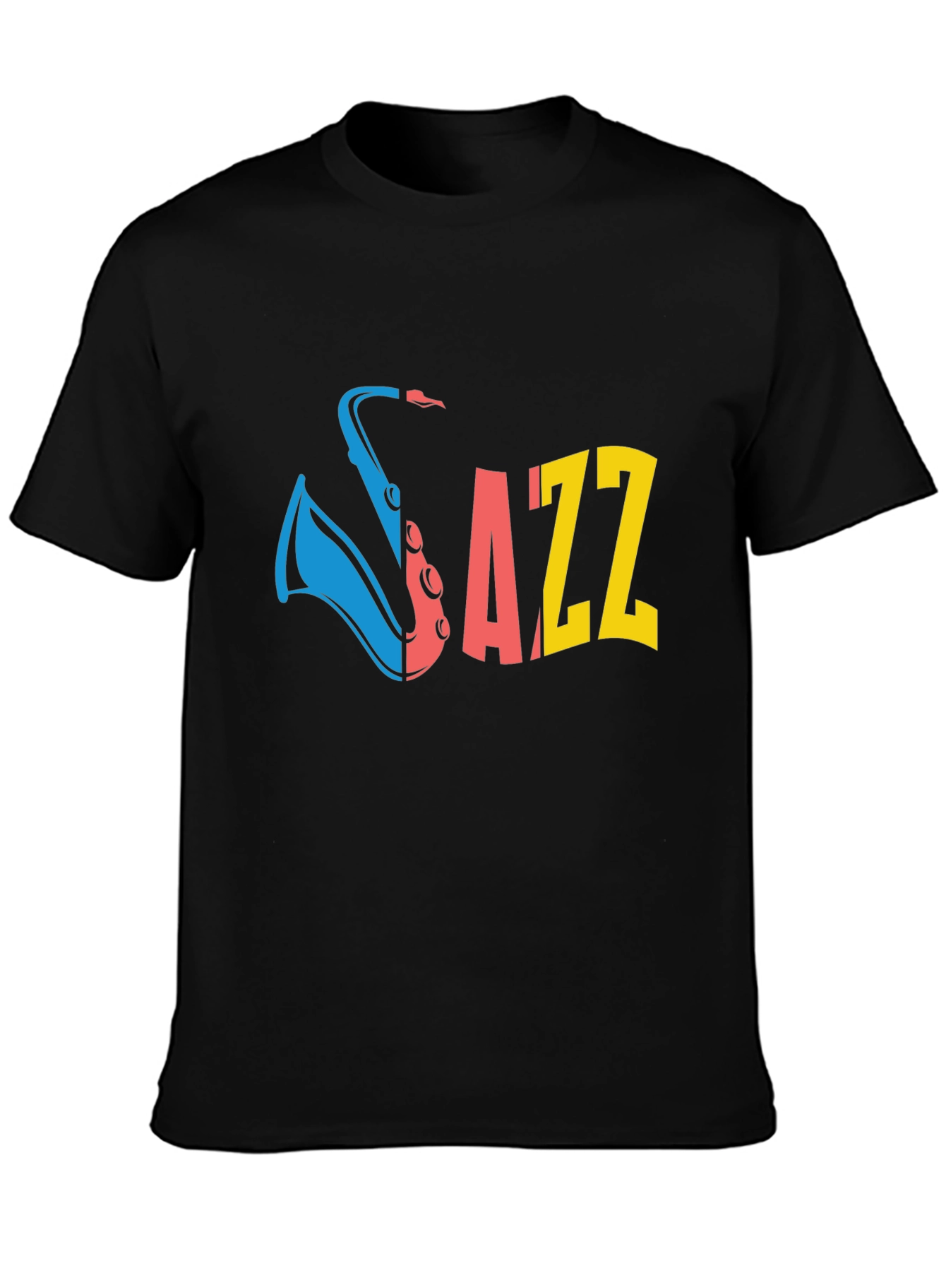 JAZZ Saxophone Graphic T-Shirt - Black