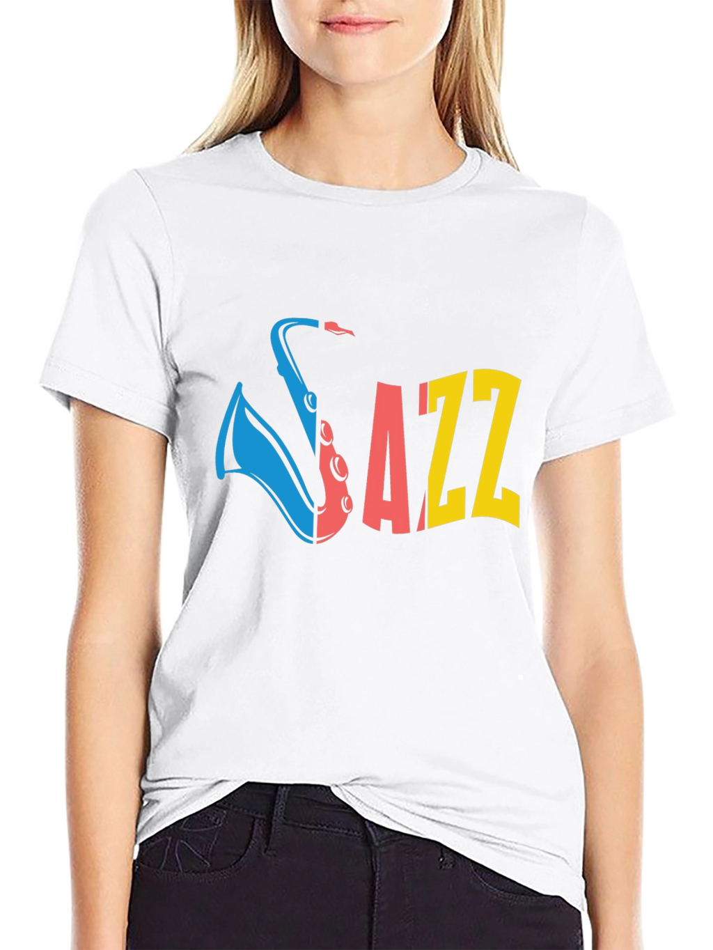 JAZZ Saxophone Graphic T-Shirt - Black