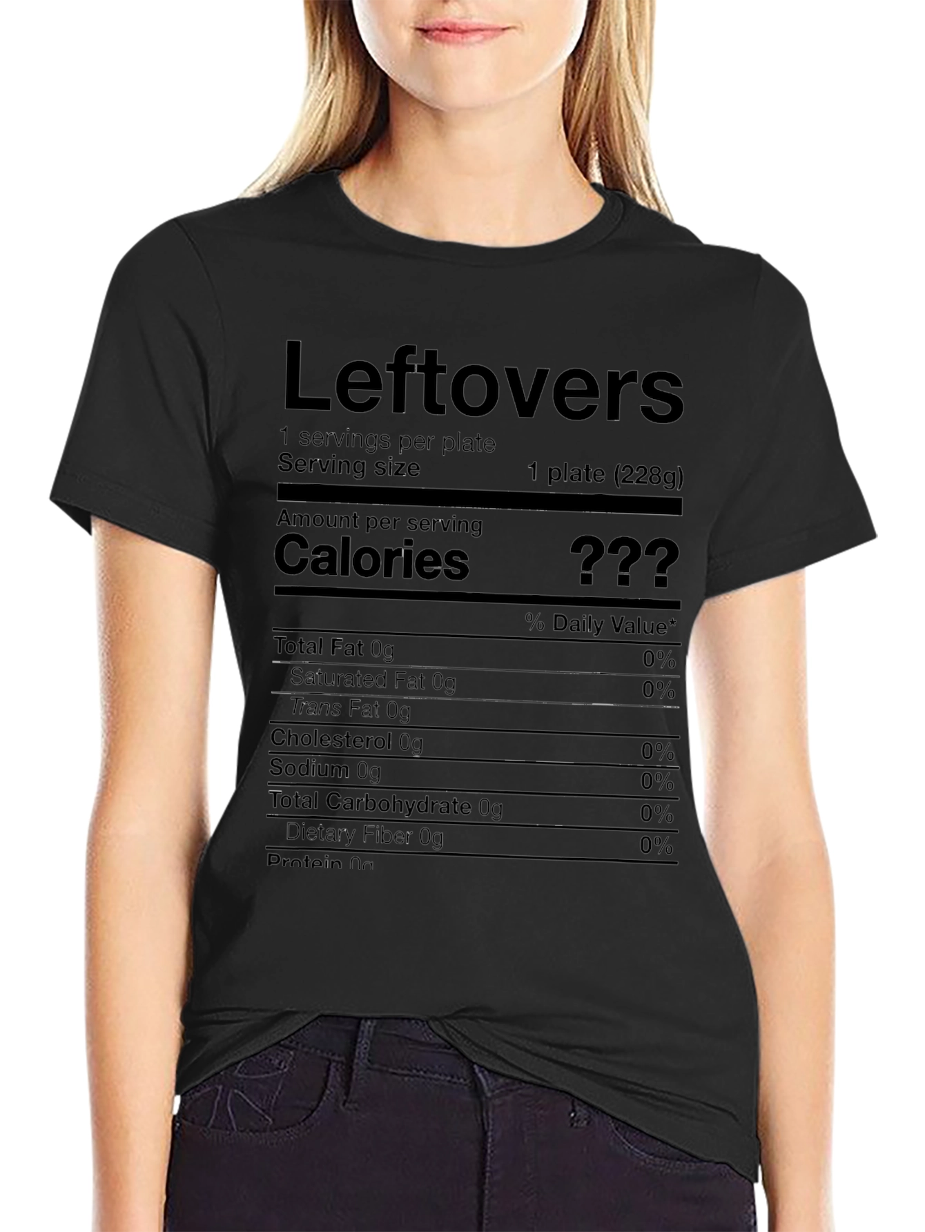 Leftovers Nutrition Facts T-Shirt - Funny Foodie Tee