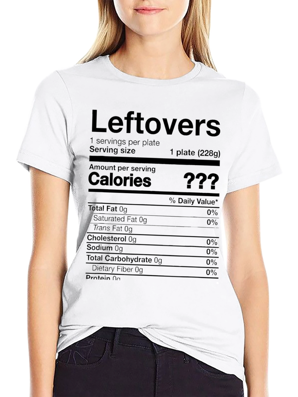 Leftovers Nutrition Facts T-Shirt - Funny Foodie Tee