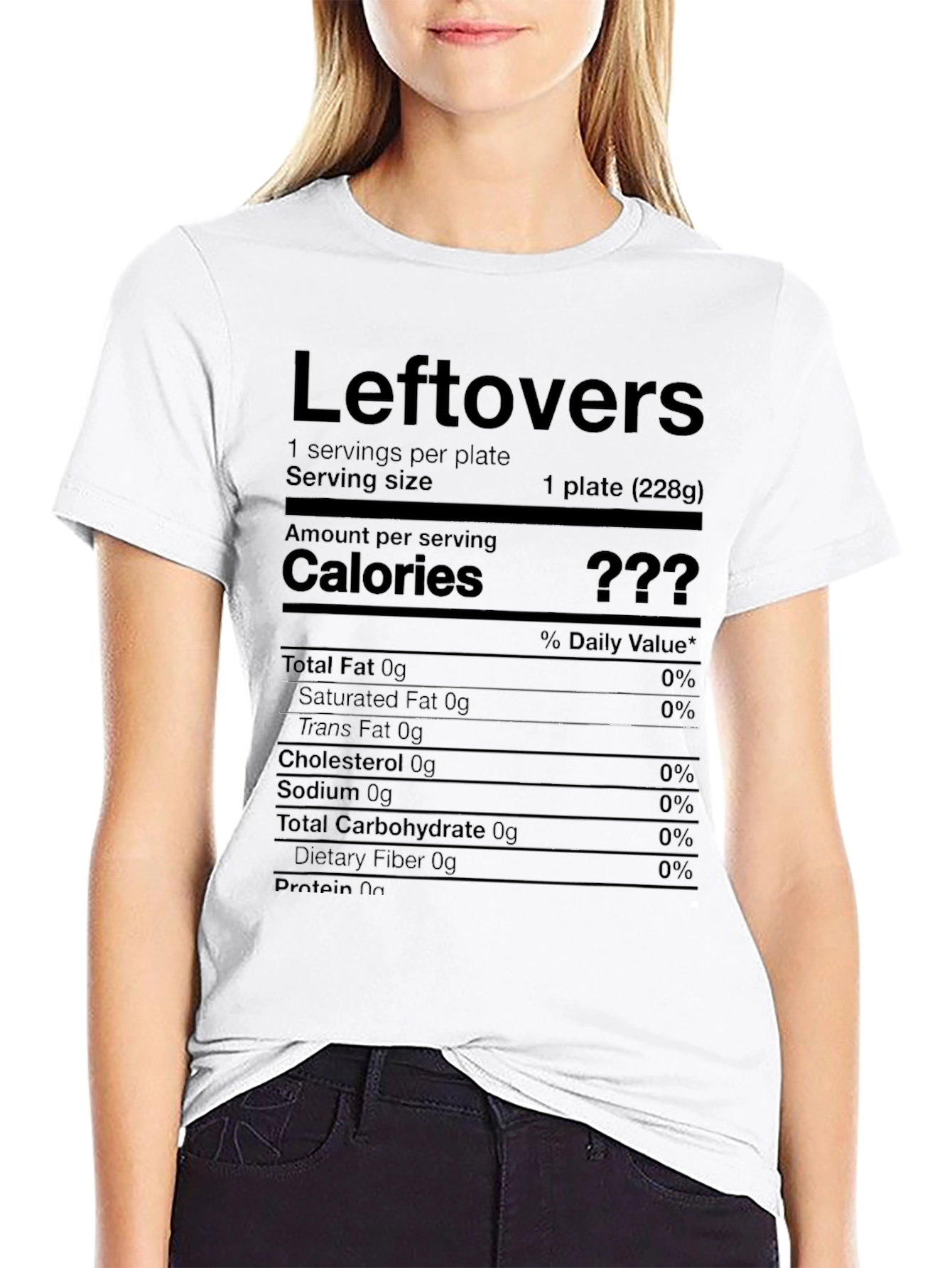 Leftovers Nutrition Facts T-Shirt - Funny Foodie Tee