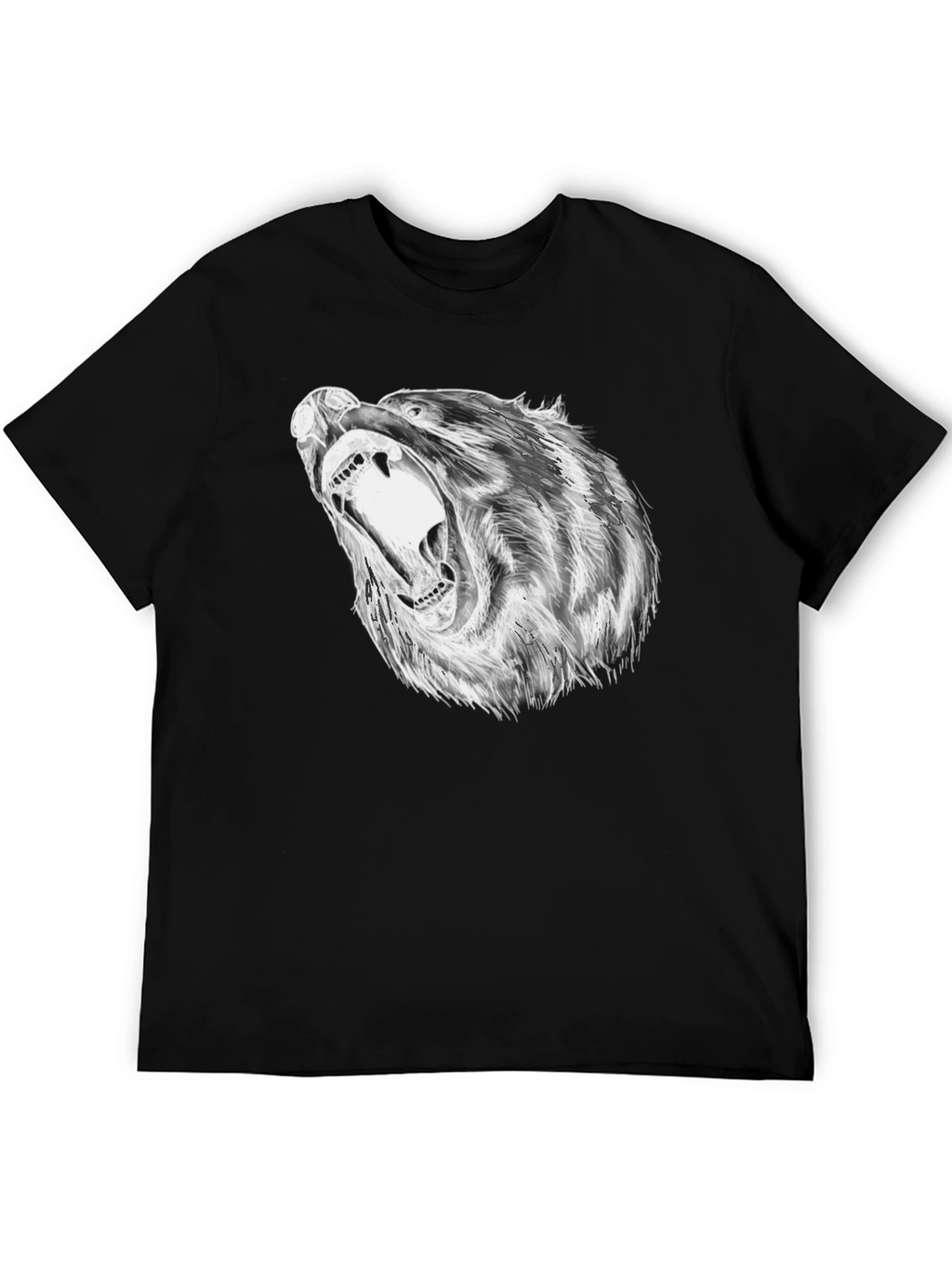 Bold Bear Graphic Black T-Shirt
