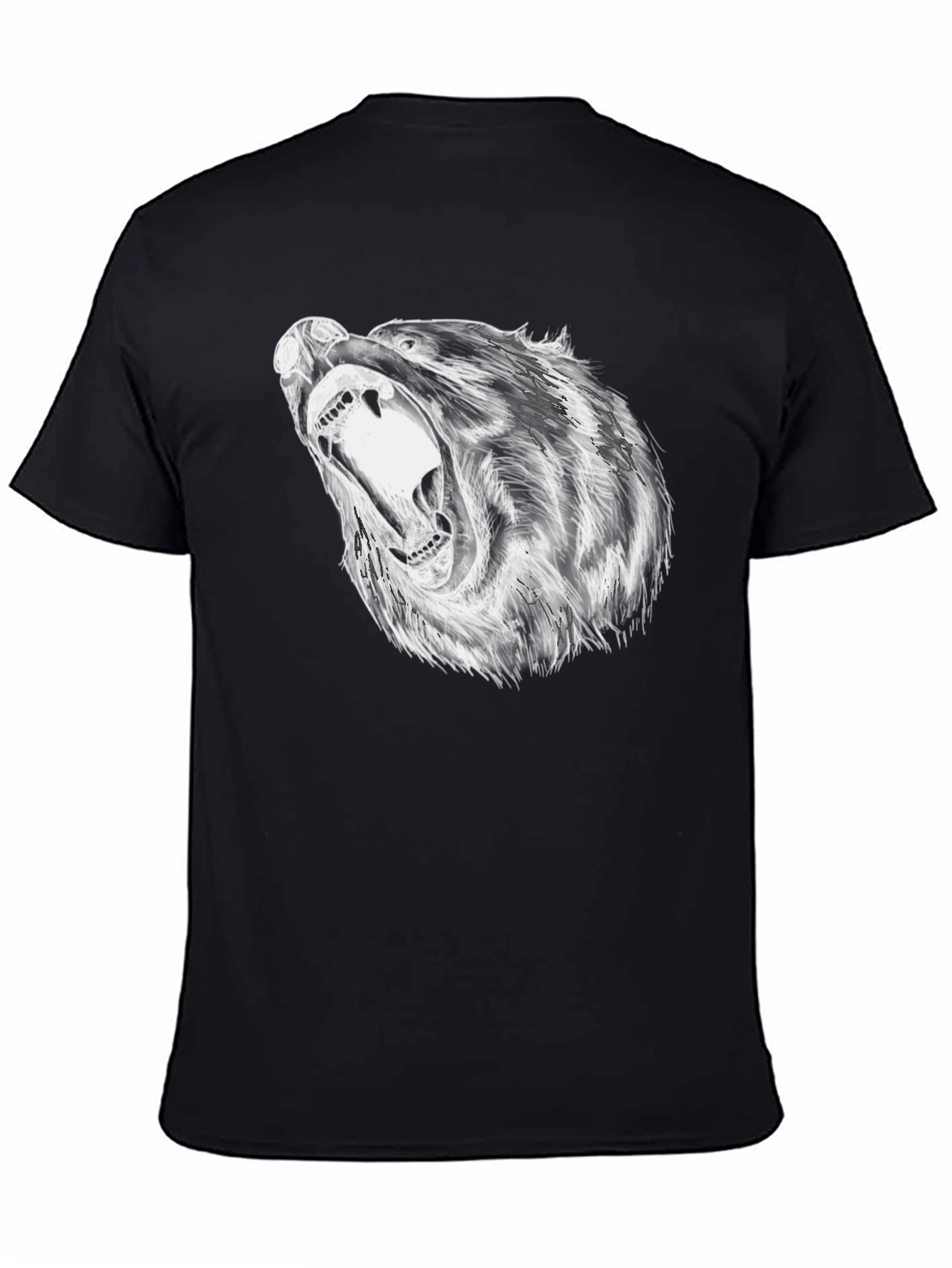 Bold Bear Graphic Black T-Shirt