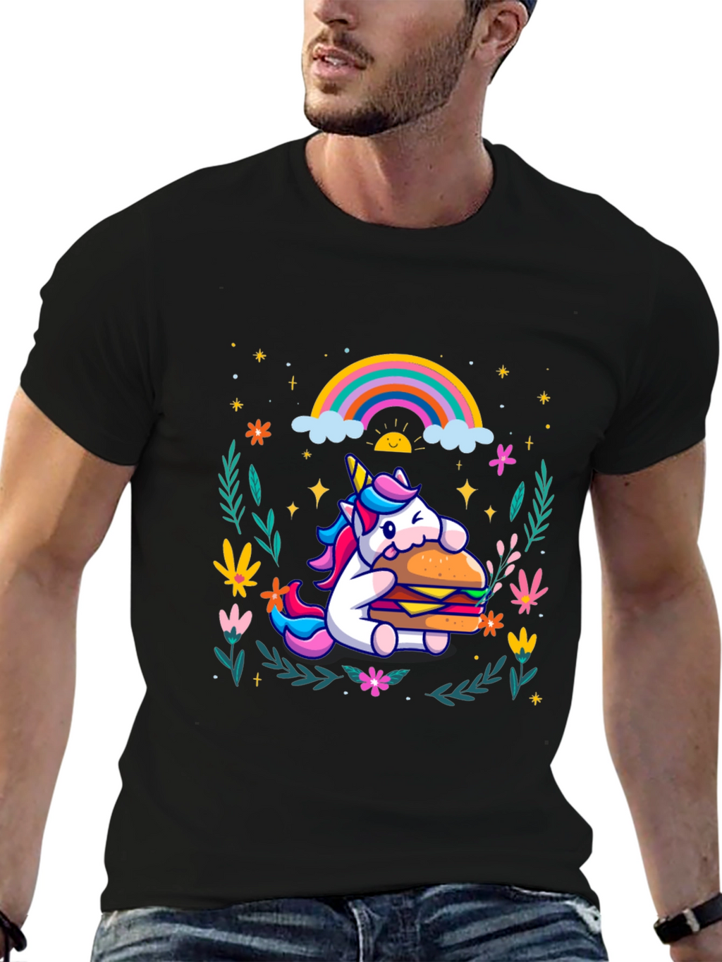Unicorn Burger Graphic Tee