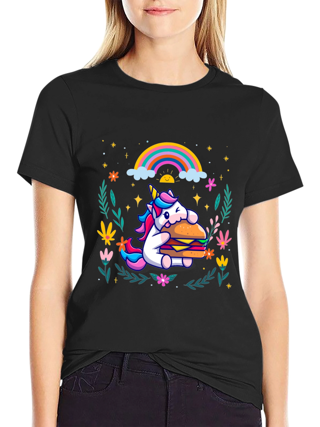Unicorn Burger Graphic Tee