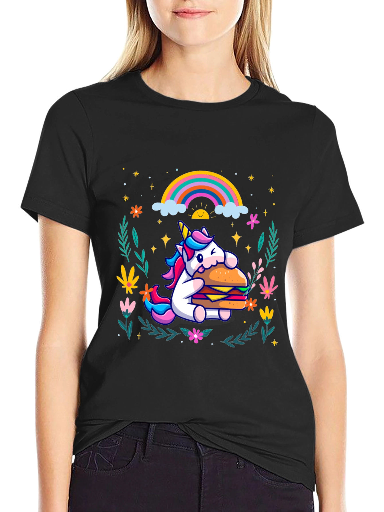 Unicorn Burger Graphic Tee
