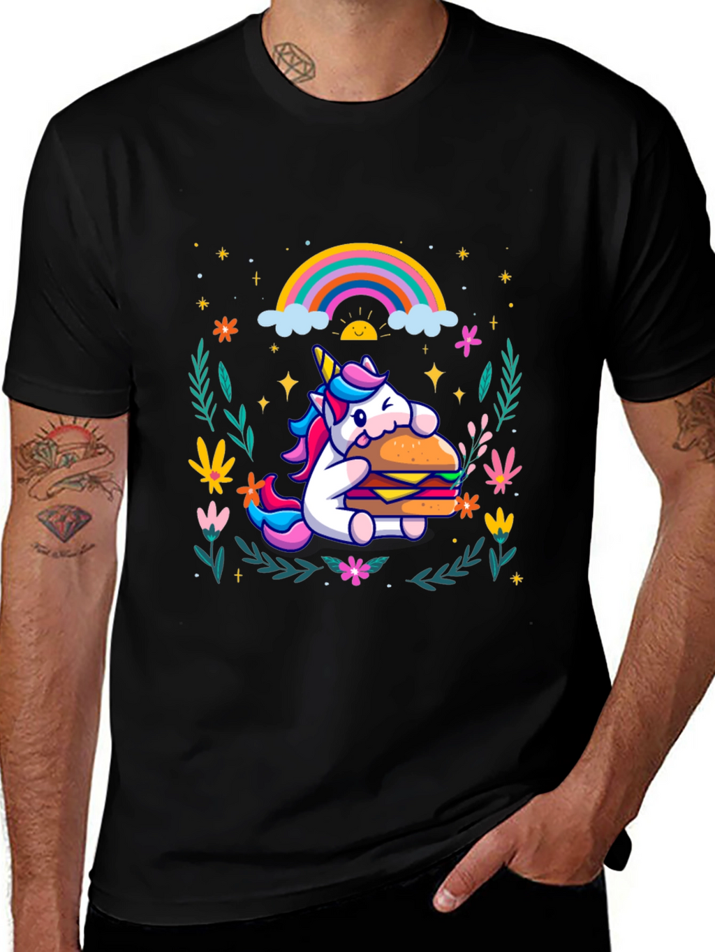 Unicorn Burger Graphic Tee