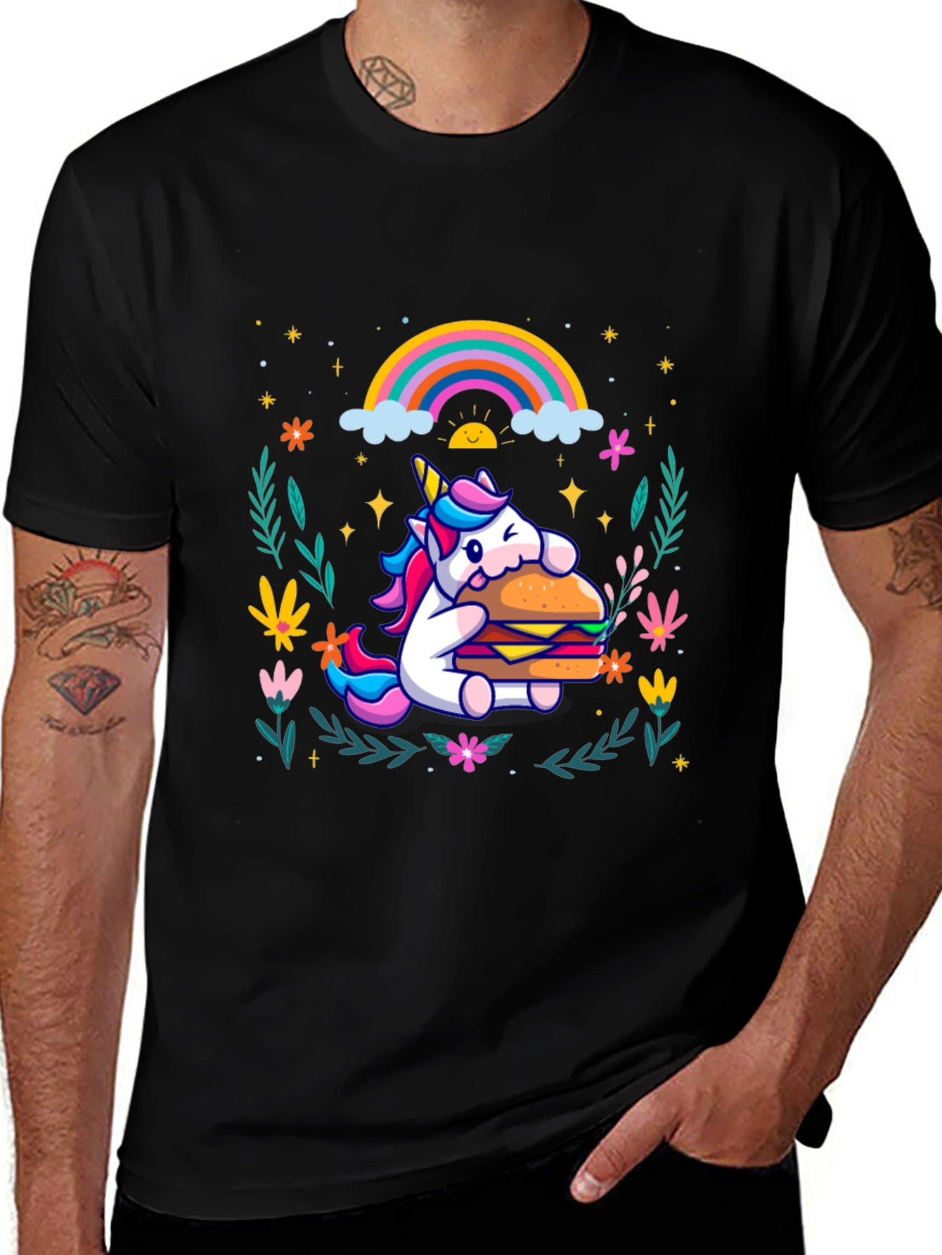 Unicorn Burger Graphic Tee