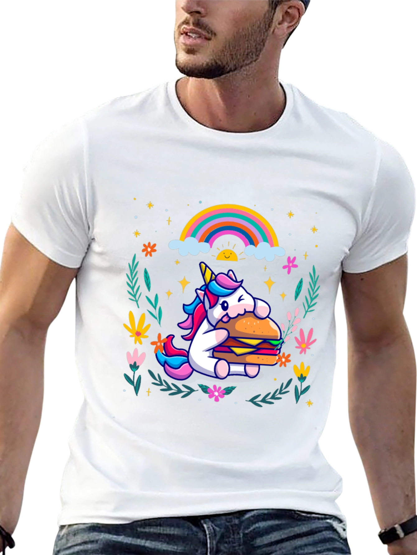 Unicorn Burger Graphic Tee
