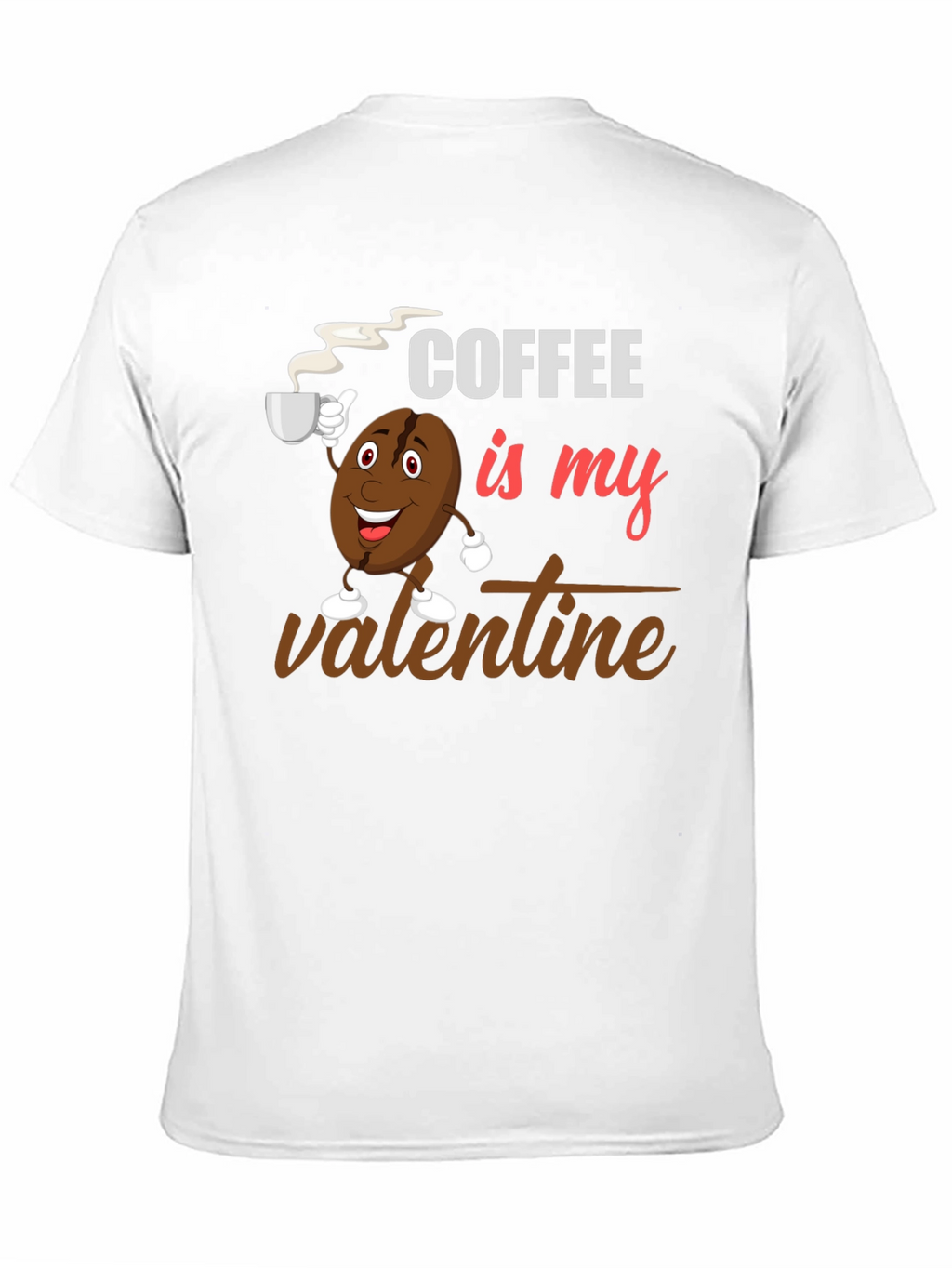 Coffee Is My Valentine Black Graphic T-Shirt