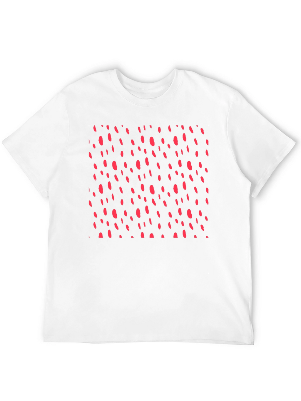 Modern Black T-Shirt with Red Dot Design