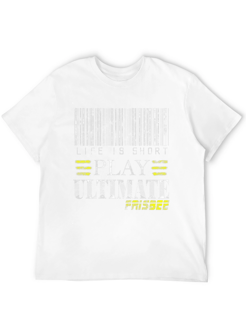Life is Short Play Ultimate Frisbee Black T-Shirt