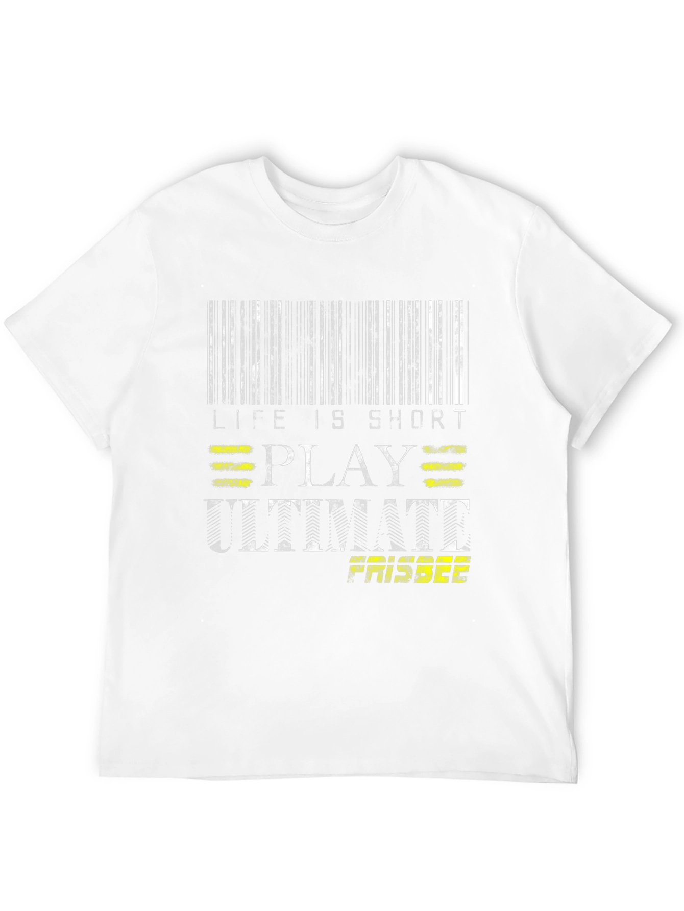 Life is Short Play Ultimate Frisbee Black T-Shirt