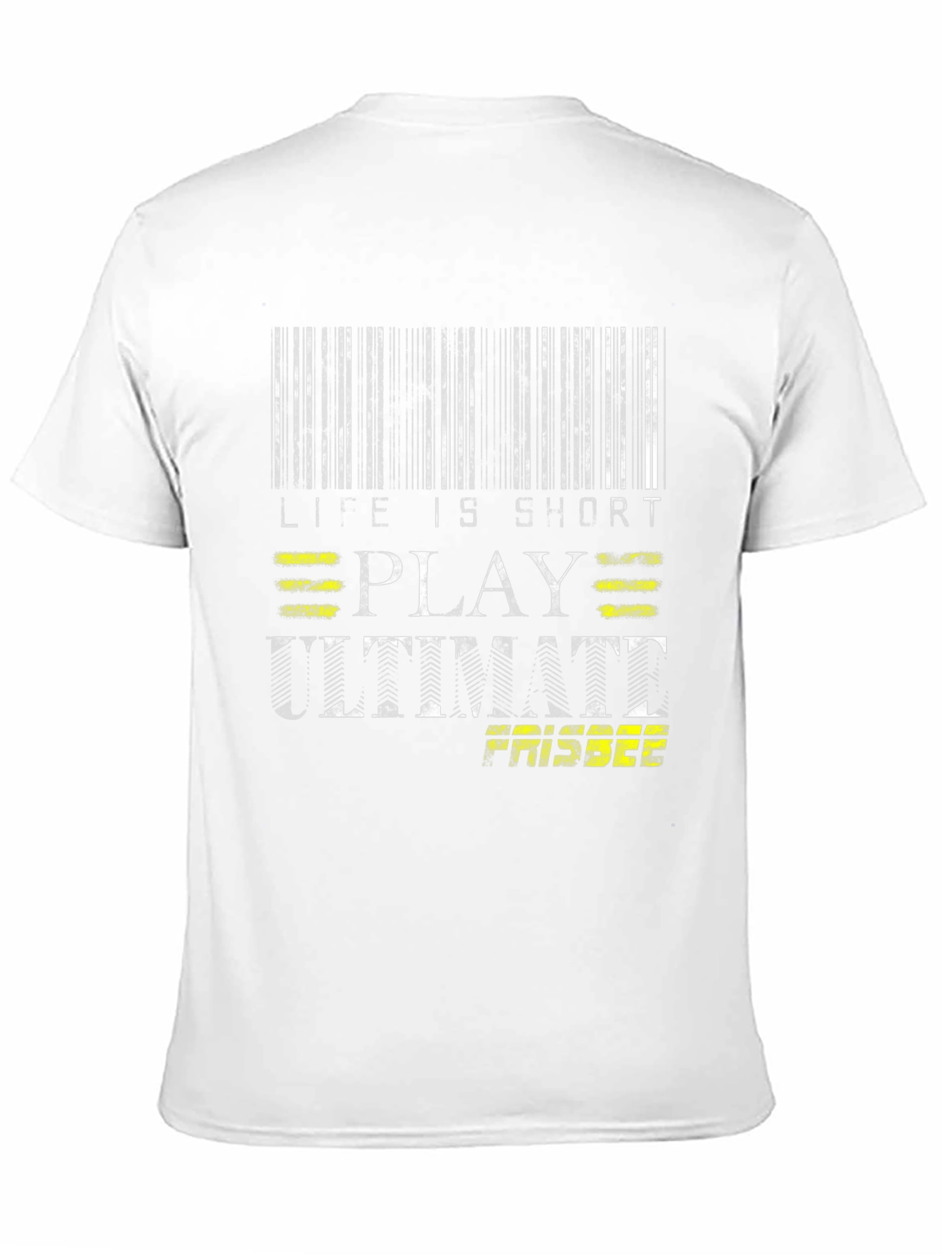 Life is Short Play Ultimate Frisbee Black T-Shirt