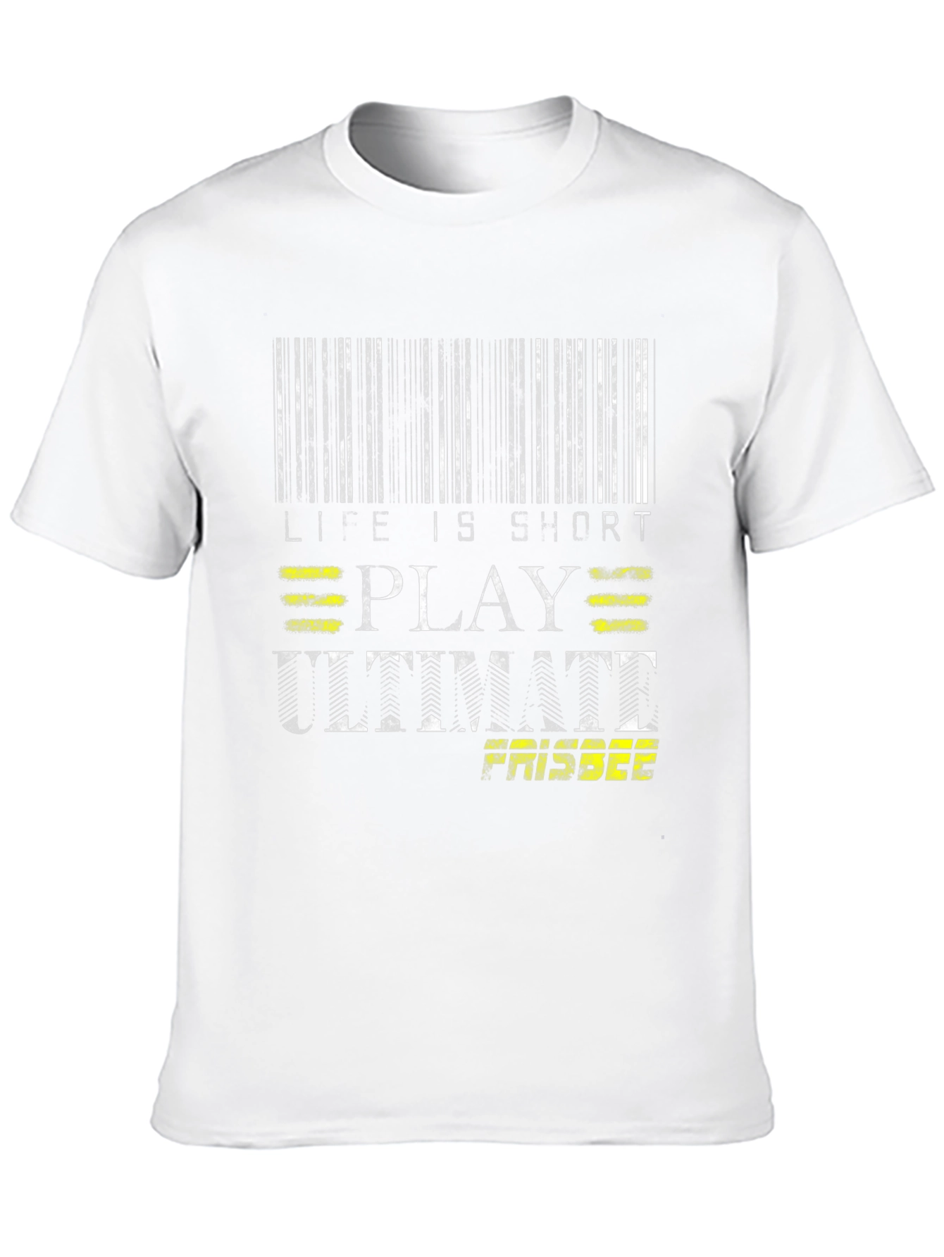 Life is Short Play Ultimate Frisbee Black T-Shirt