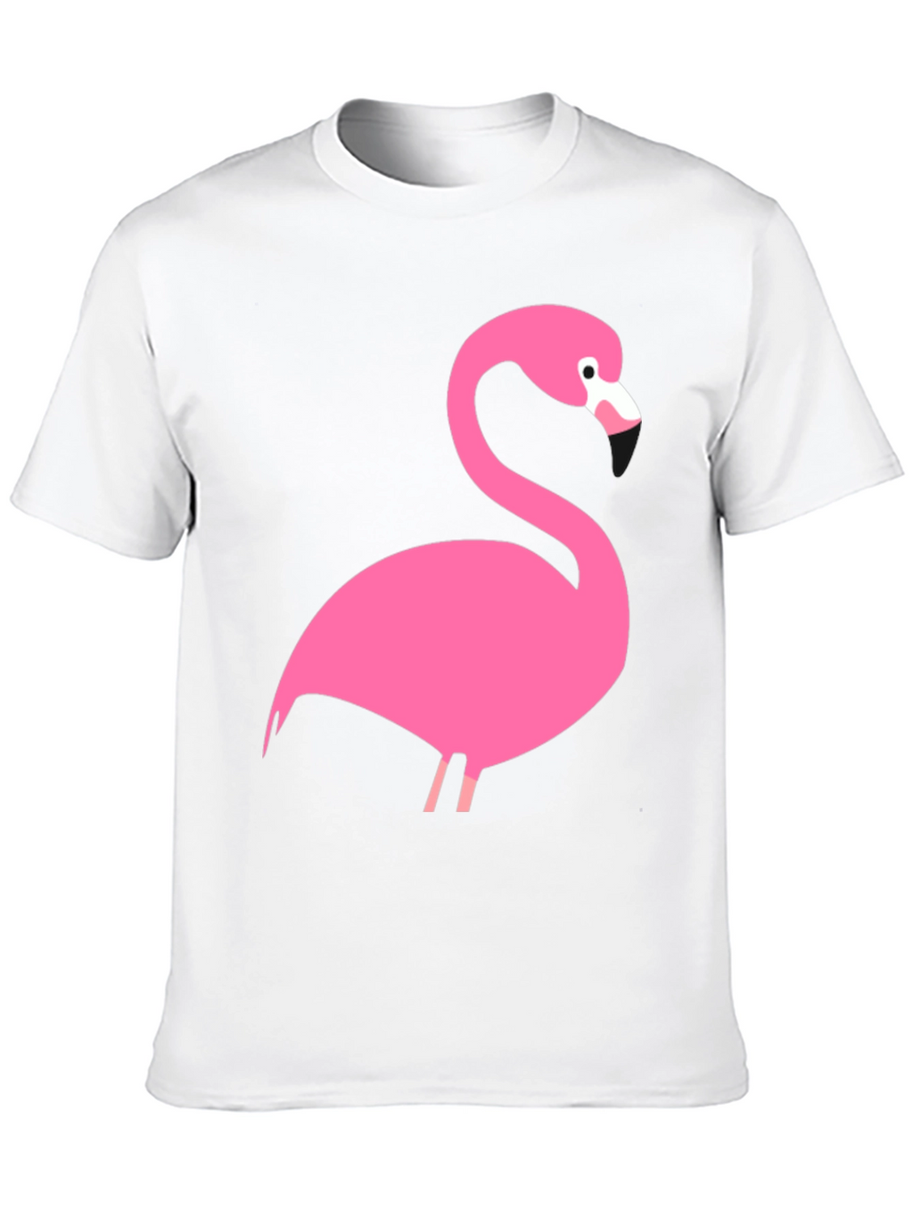 Pink Flamingo Graphic Black T-Shirt