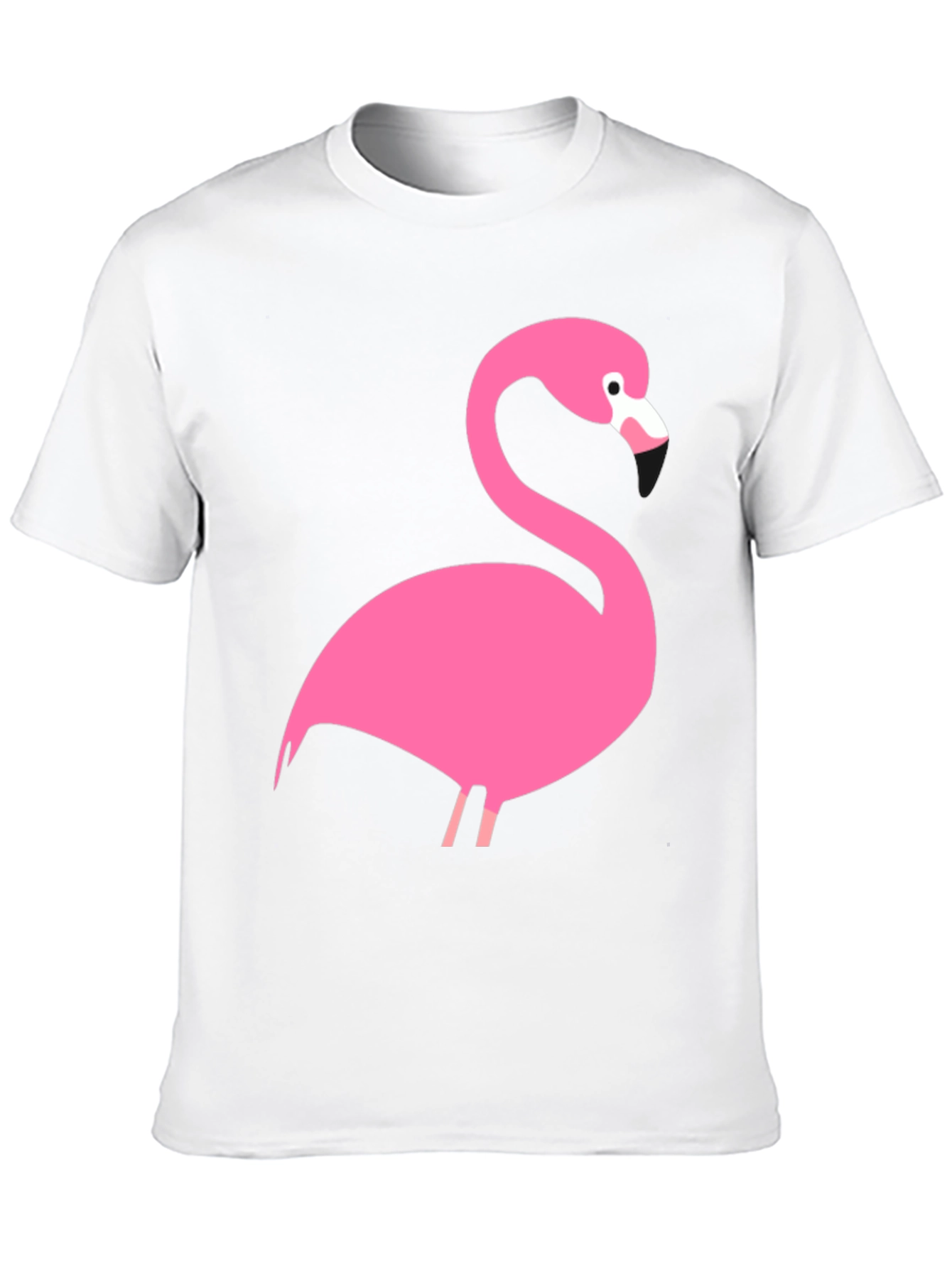 Pink Flamingo Graphic Black T-Shirt
