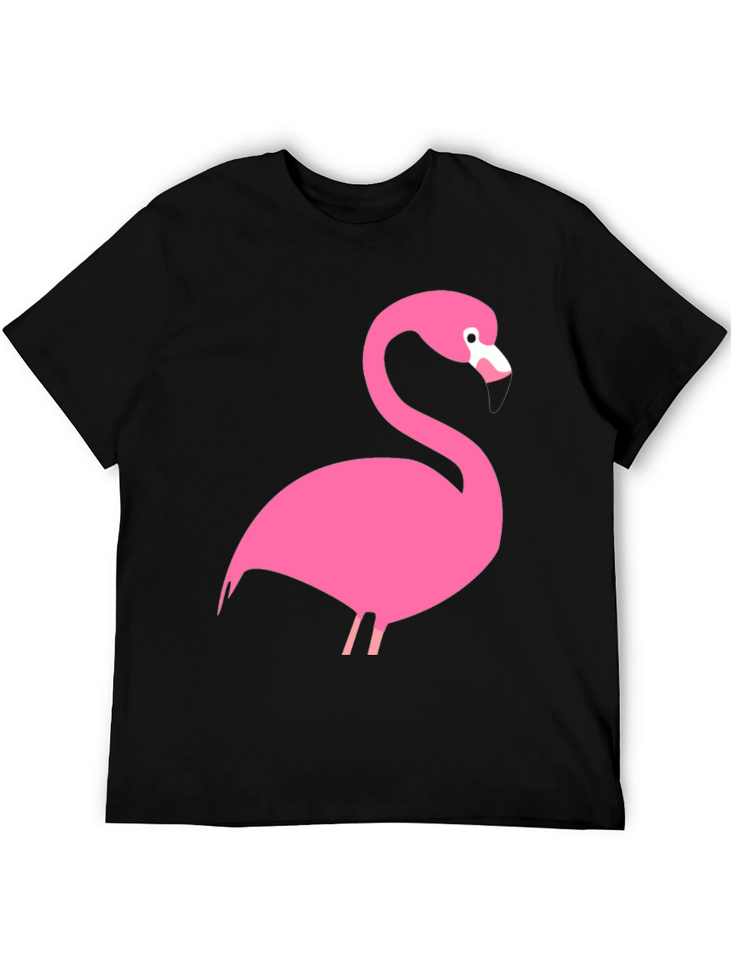 Pink Flamingo Graphic Black T-Shirt