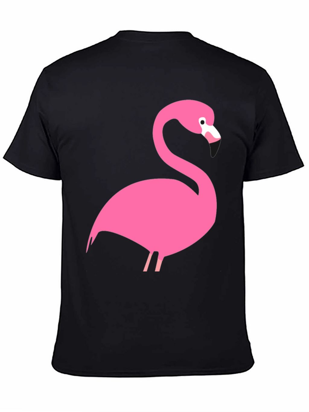 Pink Flamingo Graphic Black T-Shirt
