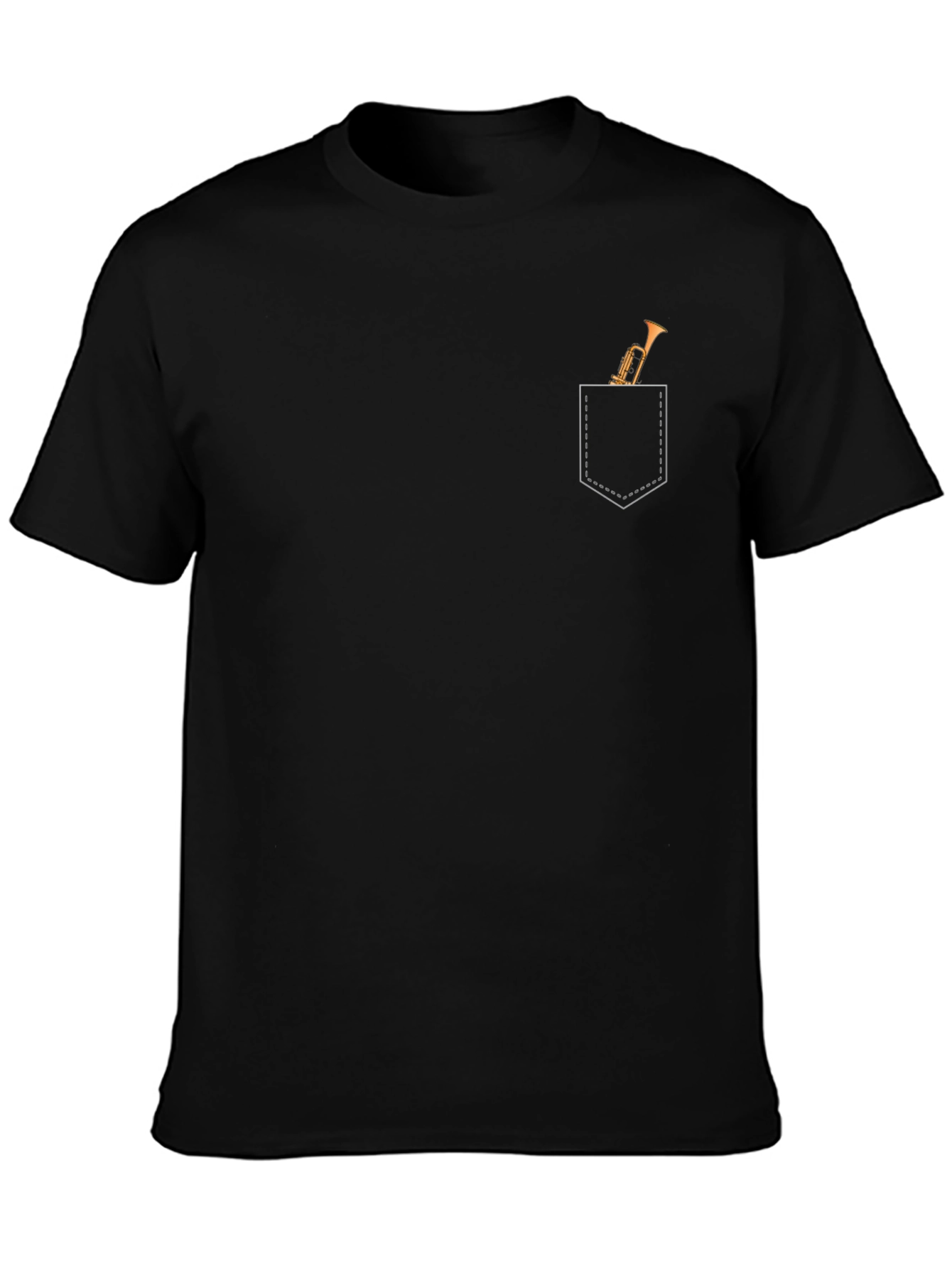 Trumpet Pocket Graphic Tee - Musicians T-Shirt