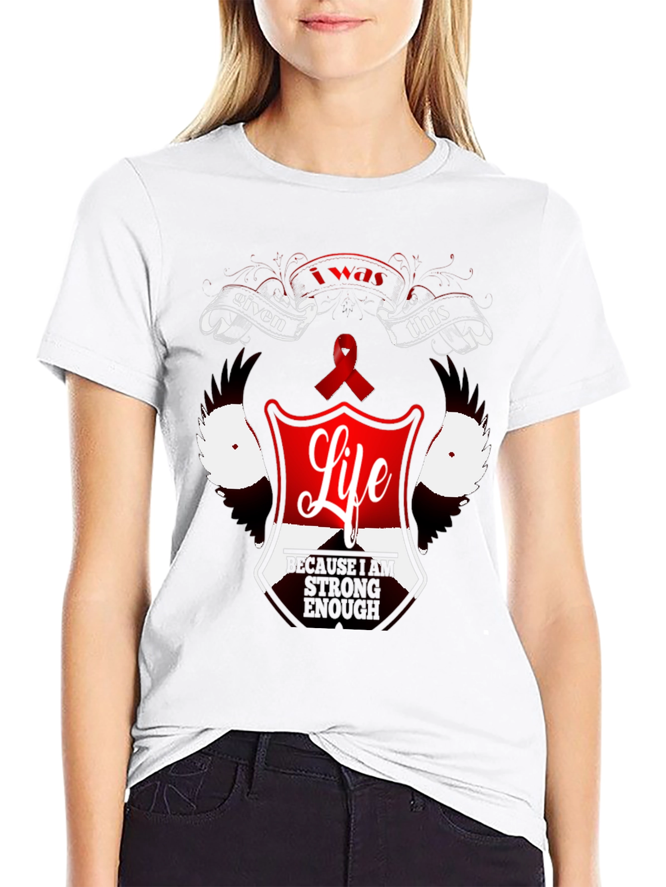 Inspirational Life Graphic Black T-Shirt
